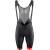 bibshorts FORCE B51 with pad, black-red 3XL