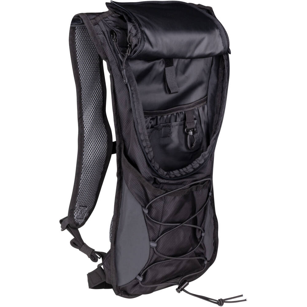 without reservoir<br>inside pocket for mobile phone and keys<br>2 l reservoir can be inserted into the main pocket<br>removable waist belt <br>height-adjustable chest strap