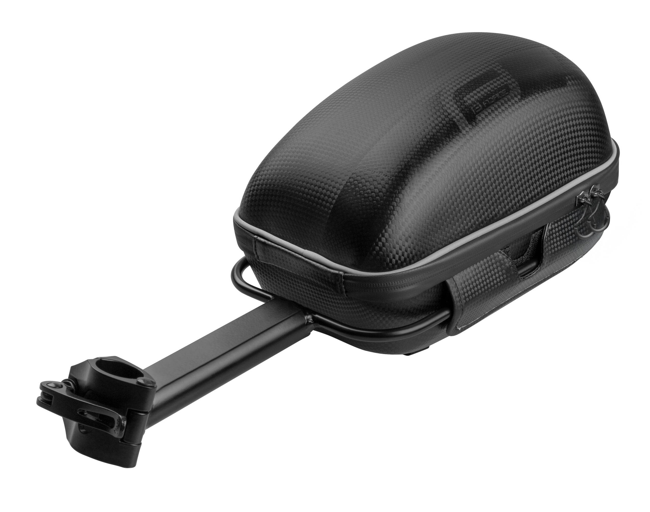 bag including the holder with QR systemsuitable for seat posts size 27.2 - 31.6 mminner compartments for documents and personal belongingsvelcro for attaching pump to the bottom of the bagreflective elements length: 27 cm