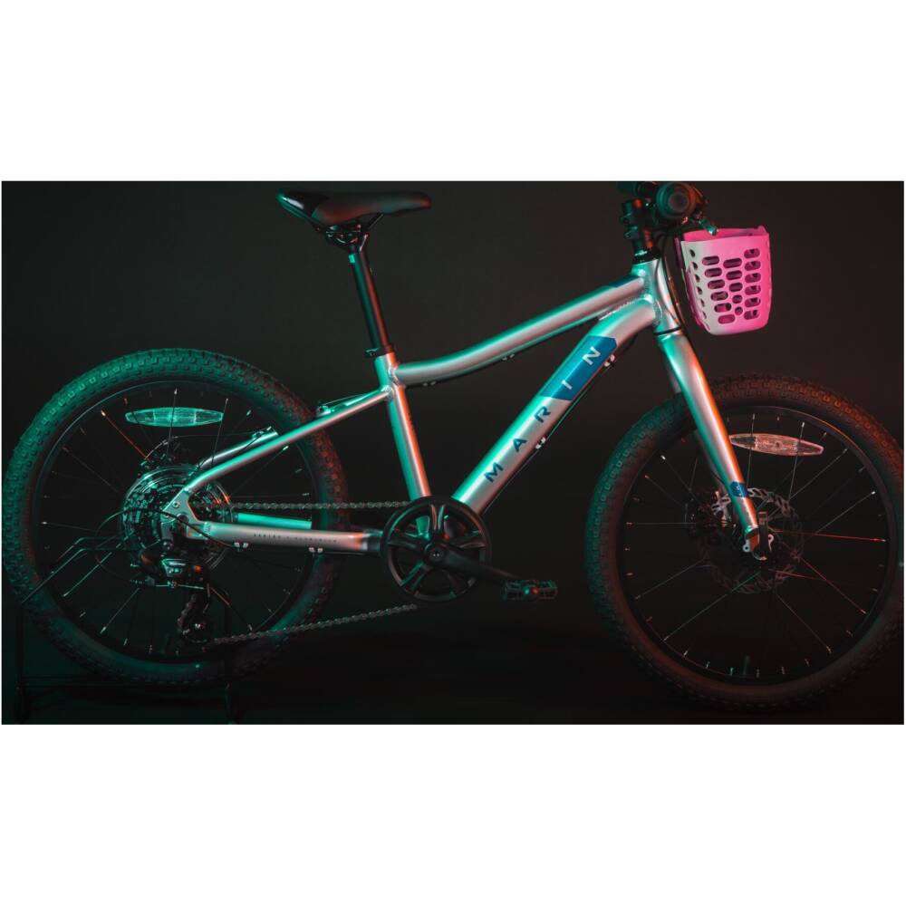 Alternative view of basket FORCE for handlebars, for kids, pink