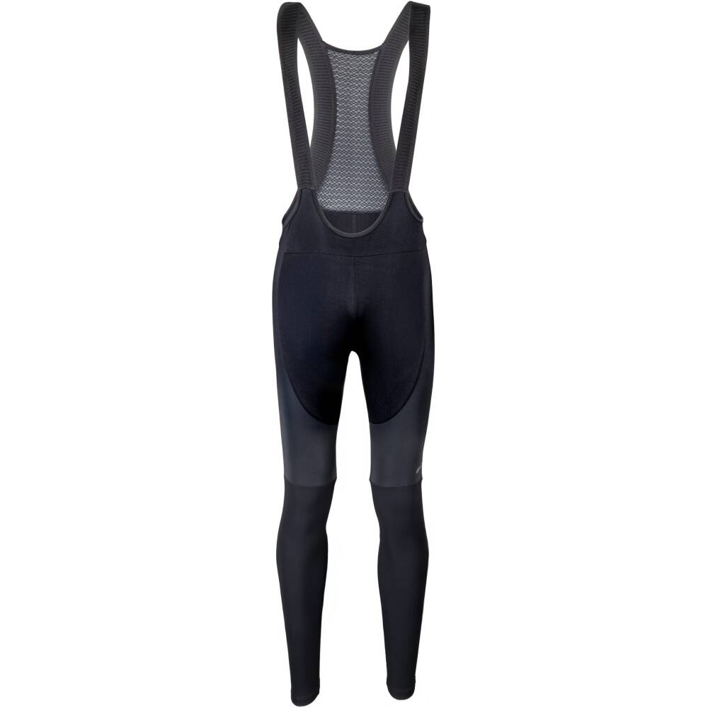 <p>bibtights without pad<br>front panel made of windproof material (above kneed and sides of thighs) and brushed<br>back panel insulated lycra (fleece)<br>pocket on the back<br>reflective elements<br>elastic bibs