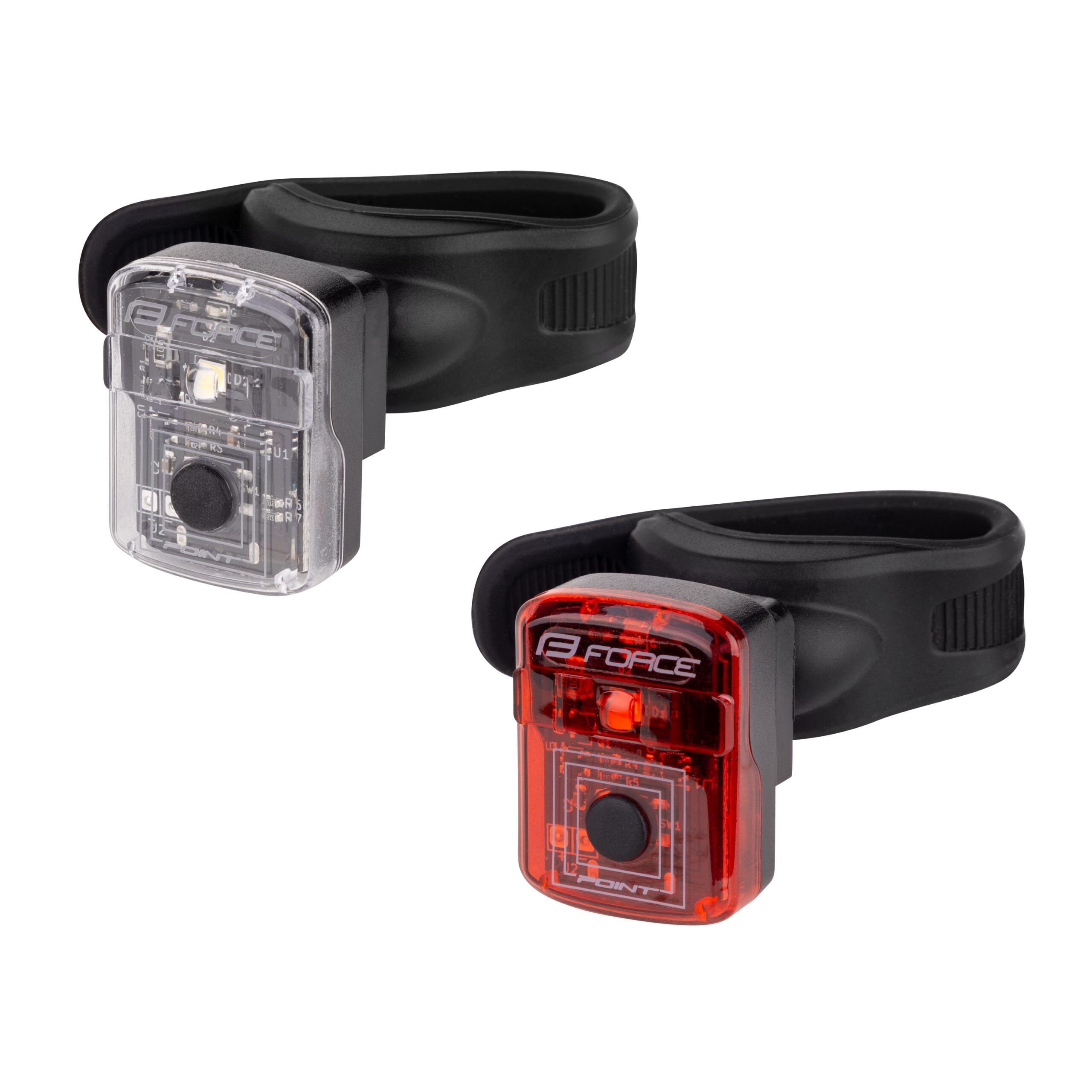 power LEDs: white front + red rearfunctions: lighting + flashingvisible distance: 100m