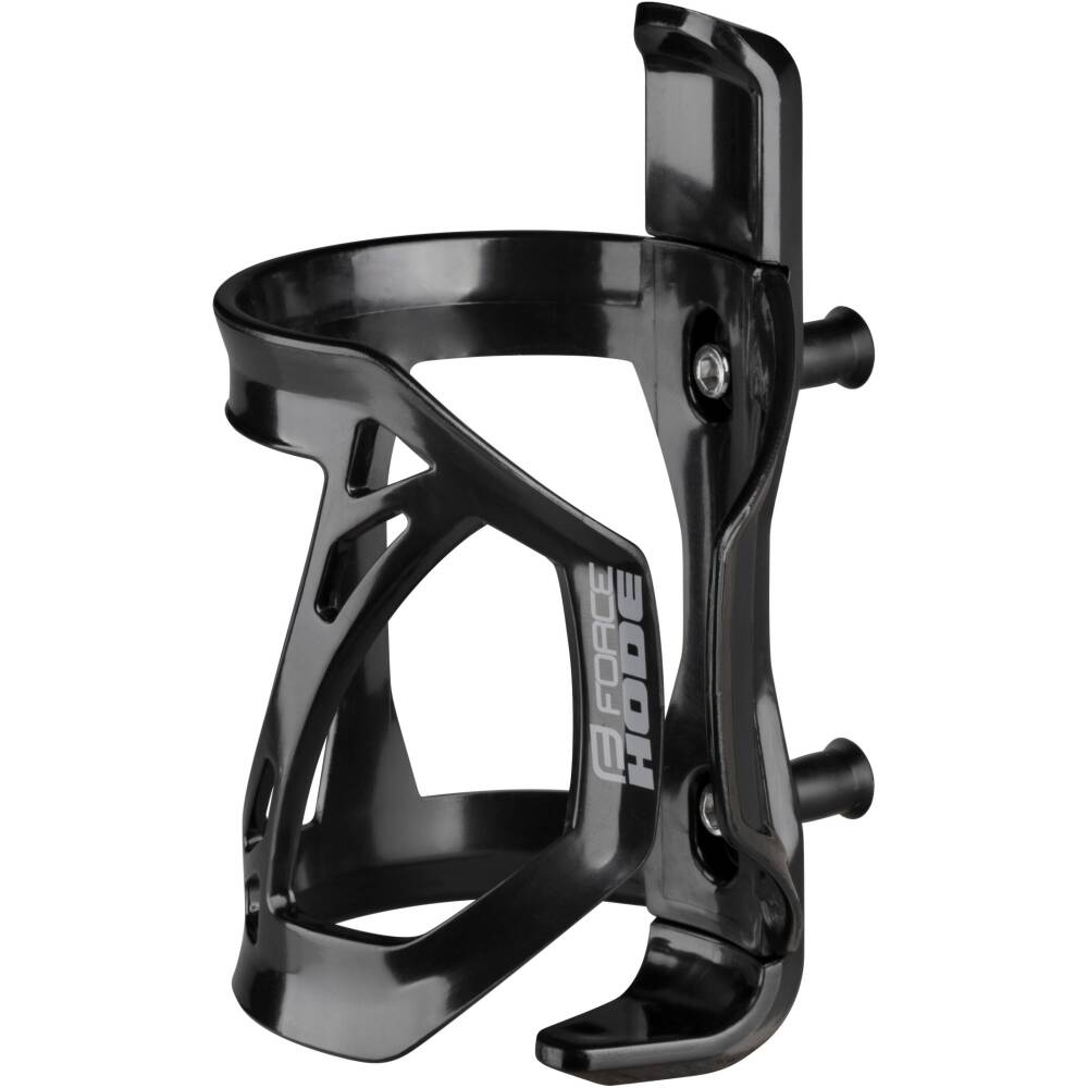 glossy black with grey printing<br>side bottle insertion and removal - option to choose left/right side<br>with screws<br>material: plastic<br>weight: 57 g <br>packed in polybag