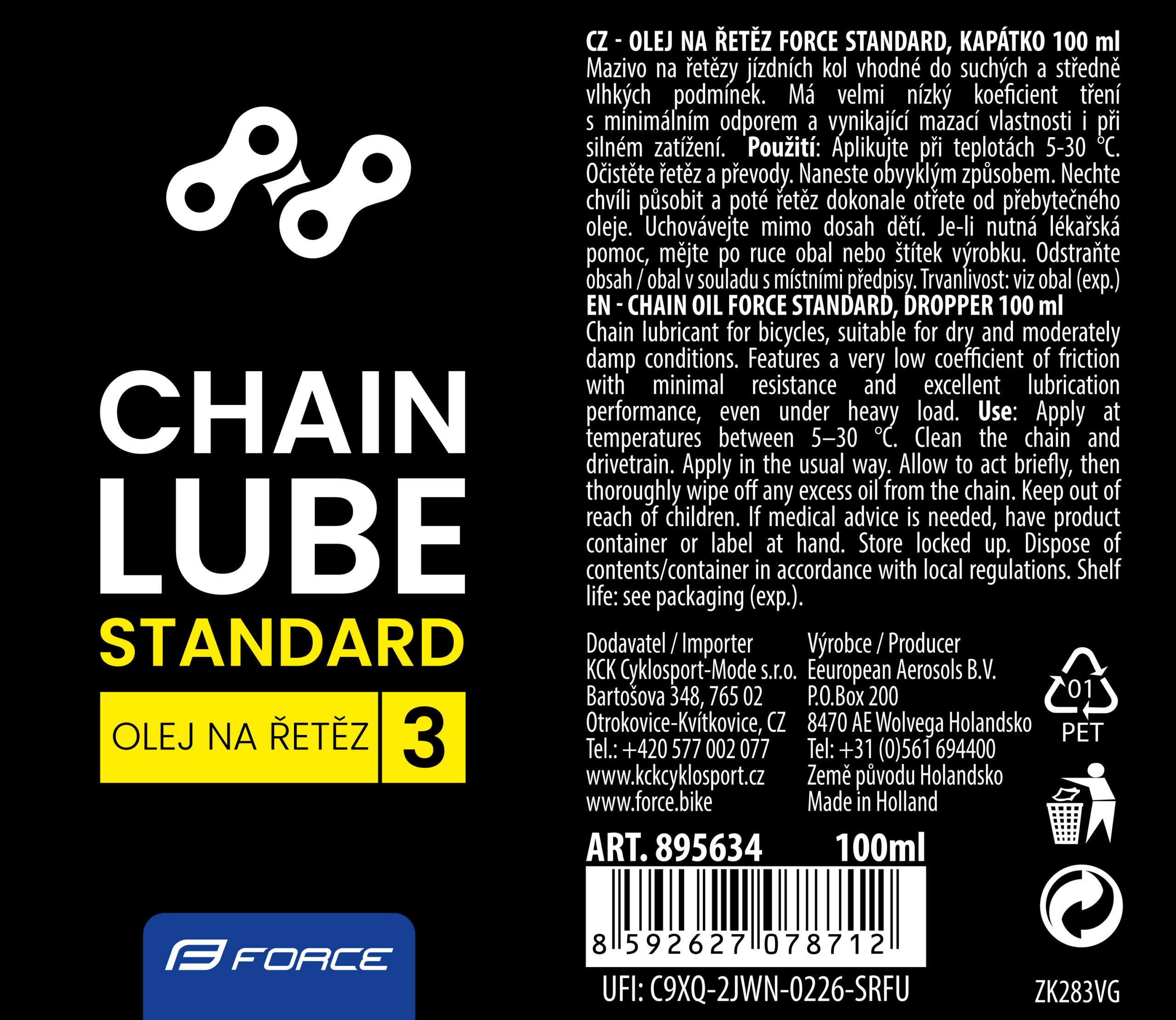 lubricates the chain