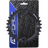 wide teeth) <br>prevents the chain from falling<br>chainring is designed for 10 - 11 -12 speed systems<br>finish: black anodized<br>material: AL 7075<br>BCD - bolt circle diameter – pitch of mounting bolts - 4 bolt: 104mm - distance between axles of opposite holes<br>tooth nr.: 32<br>weight: 45g<br>MADE IN CZECH REPUBLIC