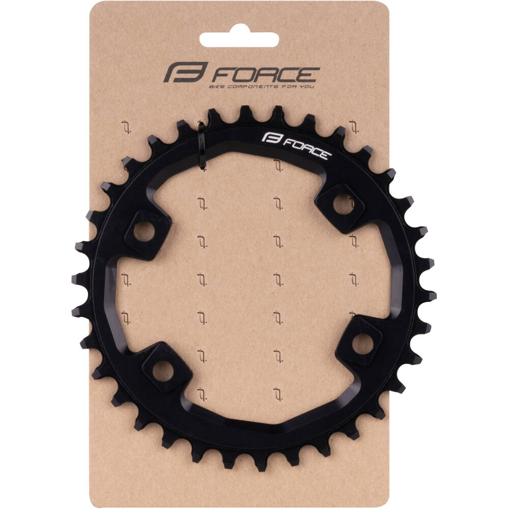 wide teeth) <br>prevents the chain from falling<br>chainring is designed for 10 - 11 -12 speed systems<br>chainring is for Shimano MTB cranks