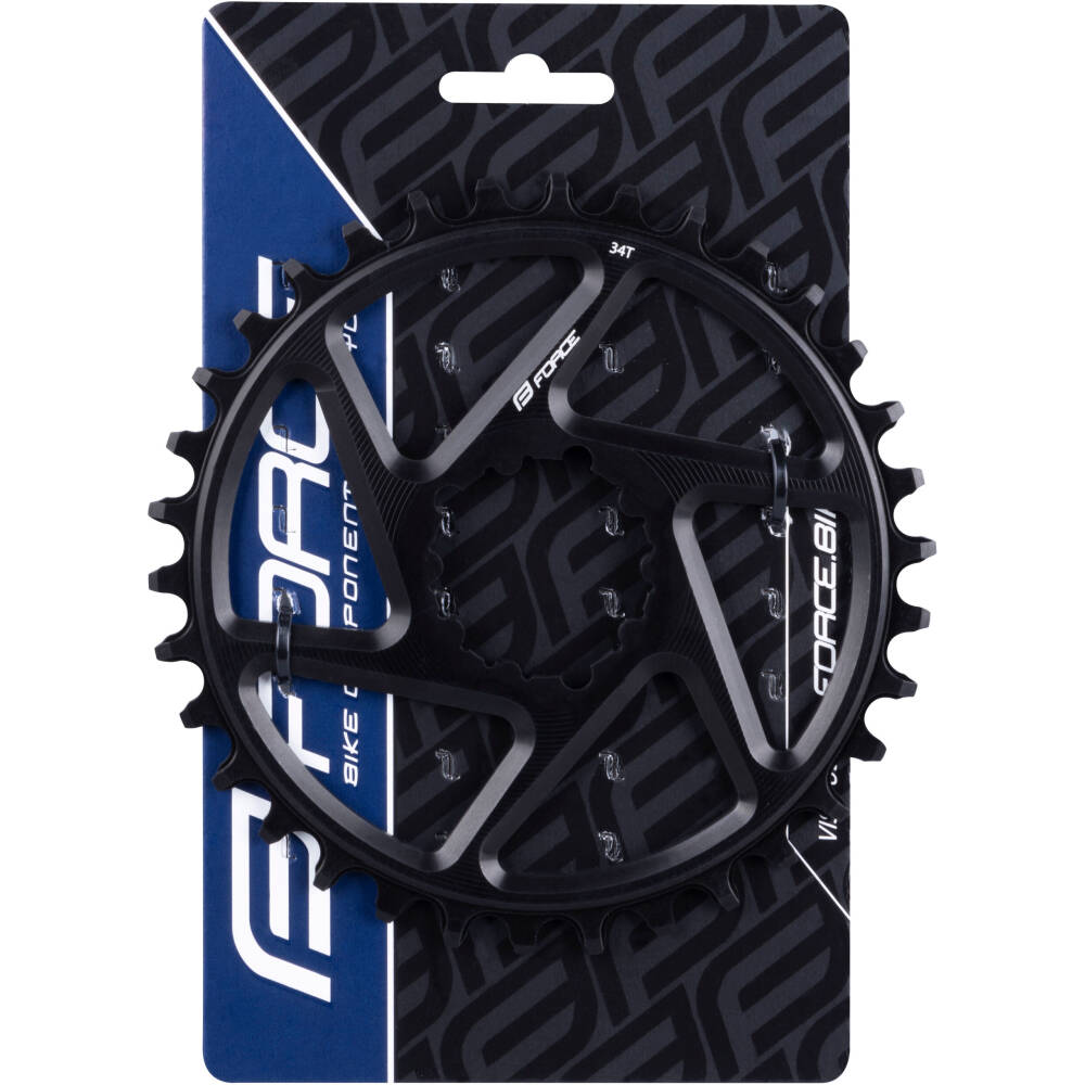 wide teeth) <br>prevents the chain from falling<br>chainring si designed for 10 - 11 -12 speed systems<br>DM - Direct mount - for SRAM Direct mount cranks<br>finish: black anodized<br>material: AL 7075<br>offset: 3 mm