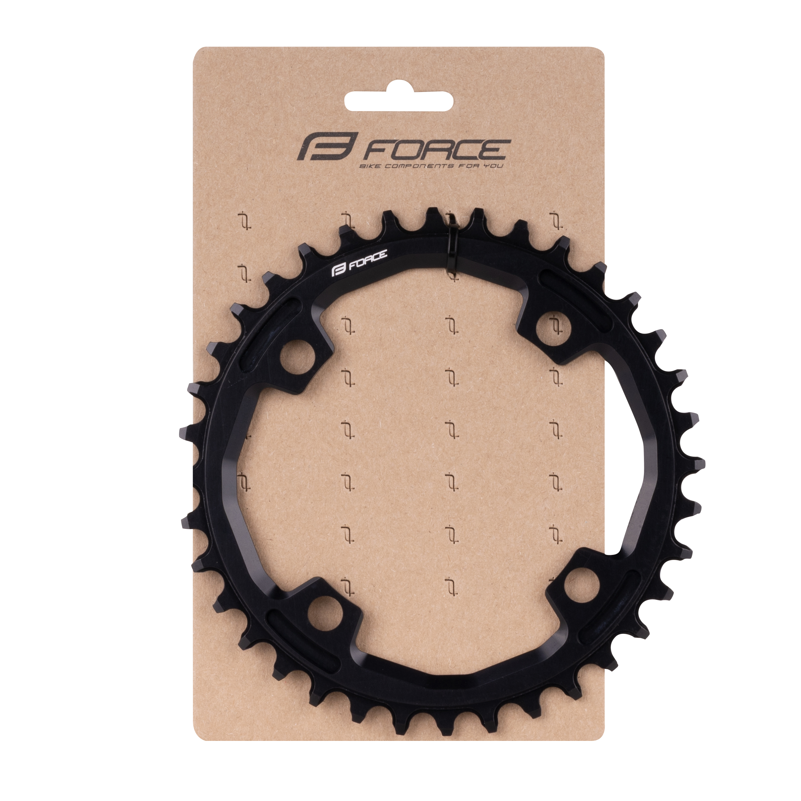 wide teeth) prevents the chain from fallingchainring is designed for 10 - 11 -12 speed systemsfinish: black anodizedmaterial: AL 7075BCD - bolt circle diameter – pitch of mounting bolts - 4 bolt: 104mm - distance between axles of opposite holestooth nr.: 36weight: 60gMADE IN CZECH REPUBLIC