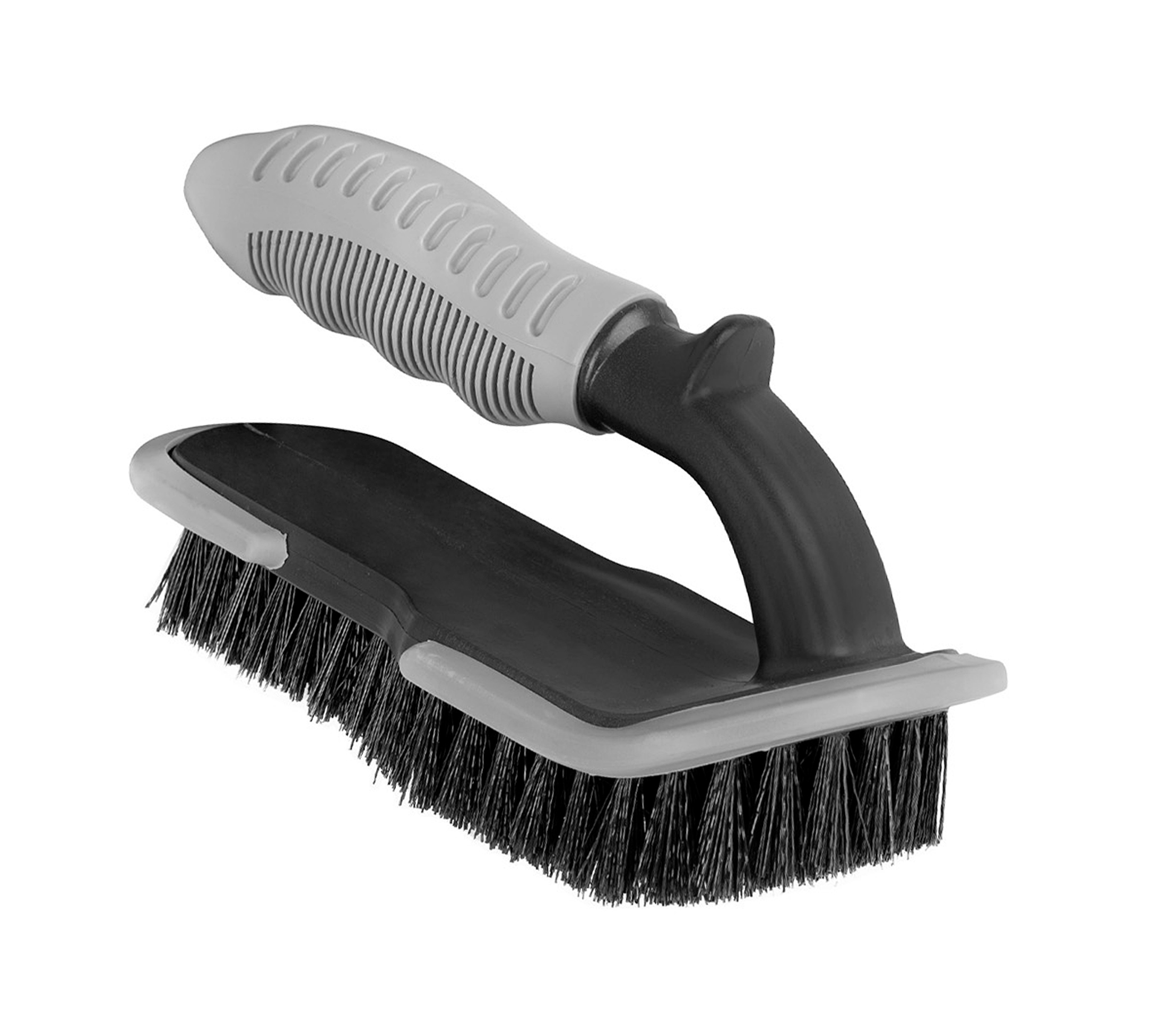 ergonomic handle with anti-slip finish and hole for hanginglow brush for tyres