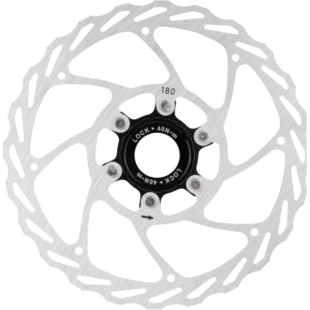 diameter of the disc brake rotor: 180 mm<br>CENTER LOCK