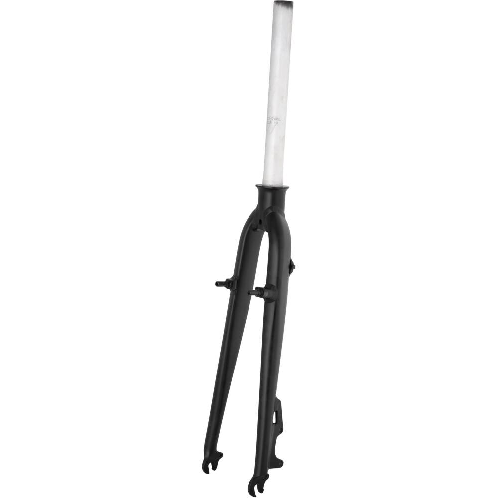 TREKKING rigid alloy fork 28" matt black<br>steerer Al AHEAD 1 1/8" length: 260 mm<br>outer crown diameter: 50 mm<br>for disc brakes (STANDARD) and V-brake<br>legs length: 435 mm (head set - hub axle)<br>material: Al 6061<br>weight: 854 g<br>packed in box