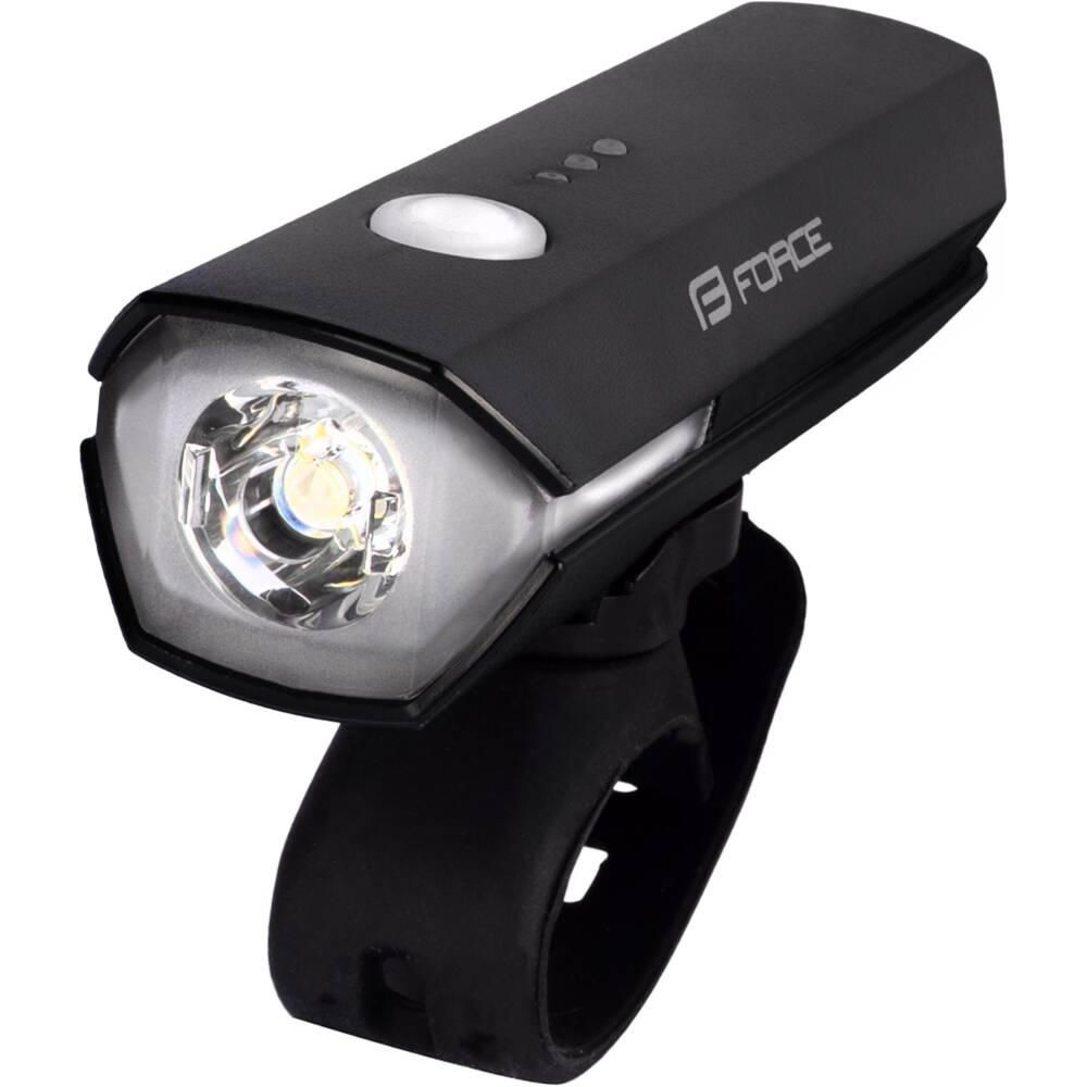 1x high-performance white diode 550LM<br>5 functions: 3 functions of lighting + 2 flashing modes<br>universal elastic silicone holder for handlebars 22