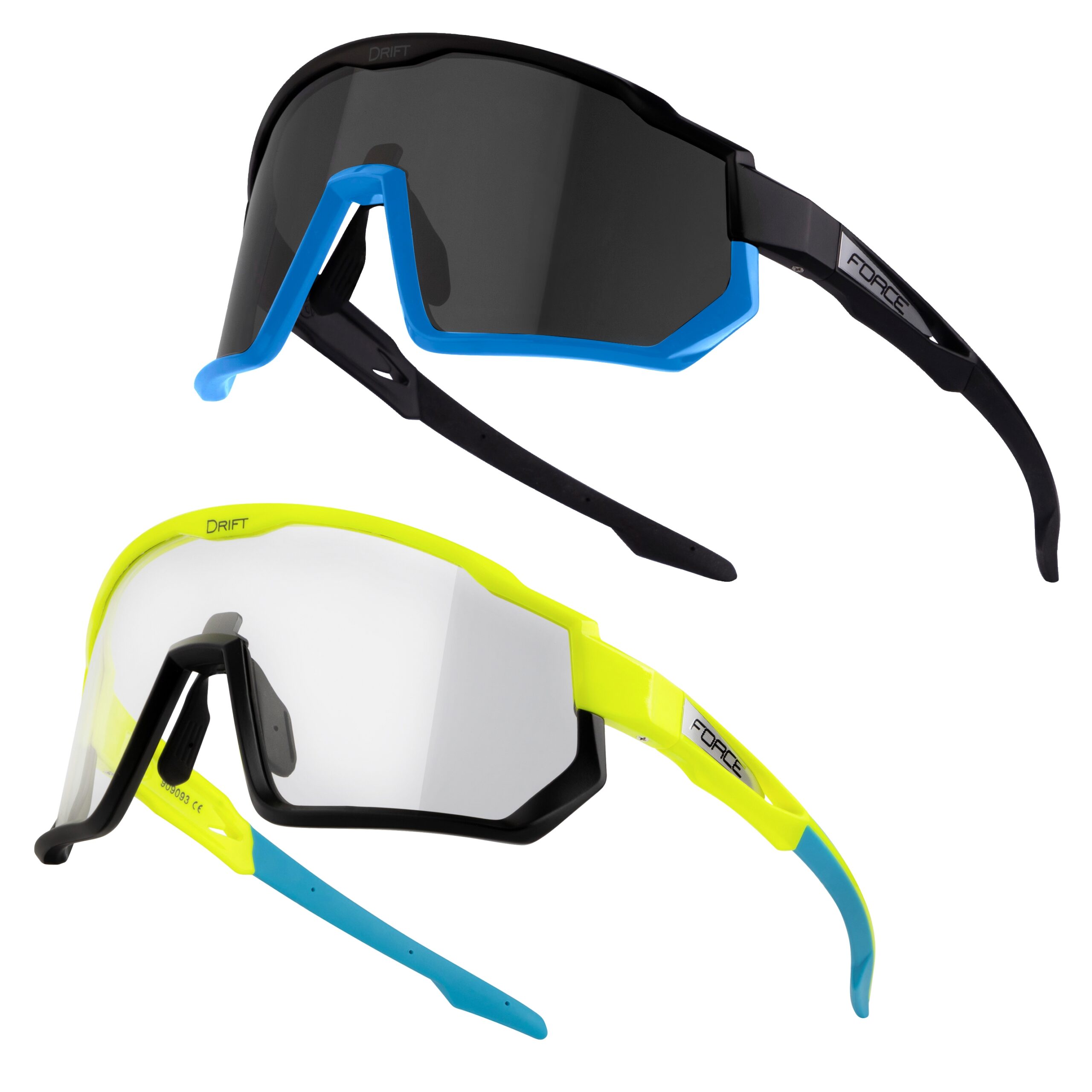 SPECIAL OFFER WHILE STOCKS LASTset consists of black-blue and fluo-black FORCE DRIFT sunglassespolycarbonate lens