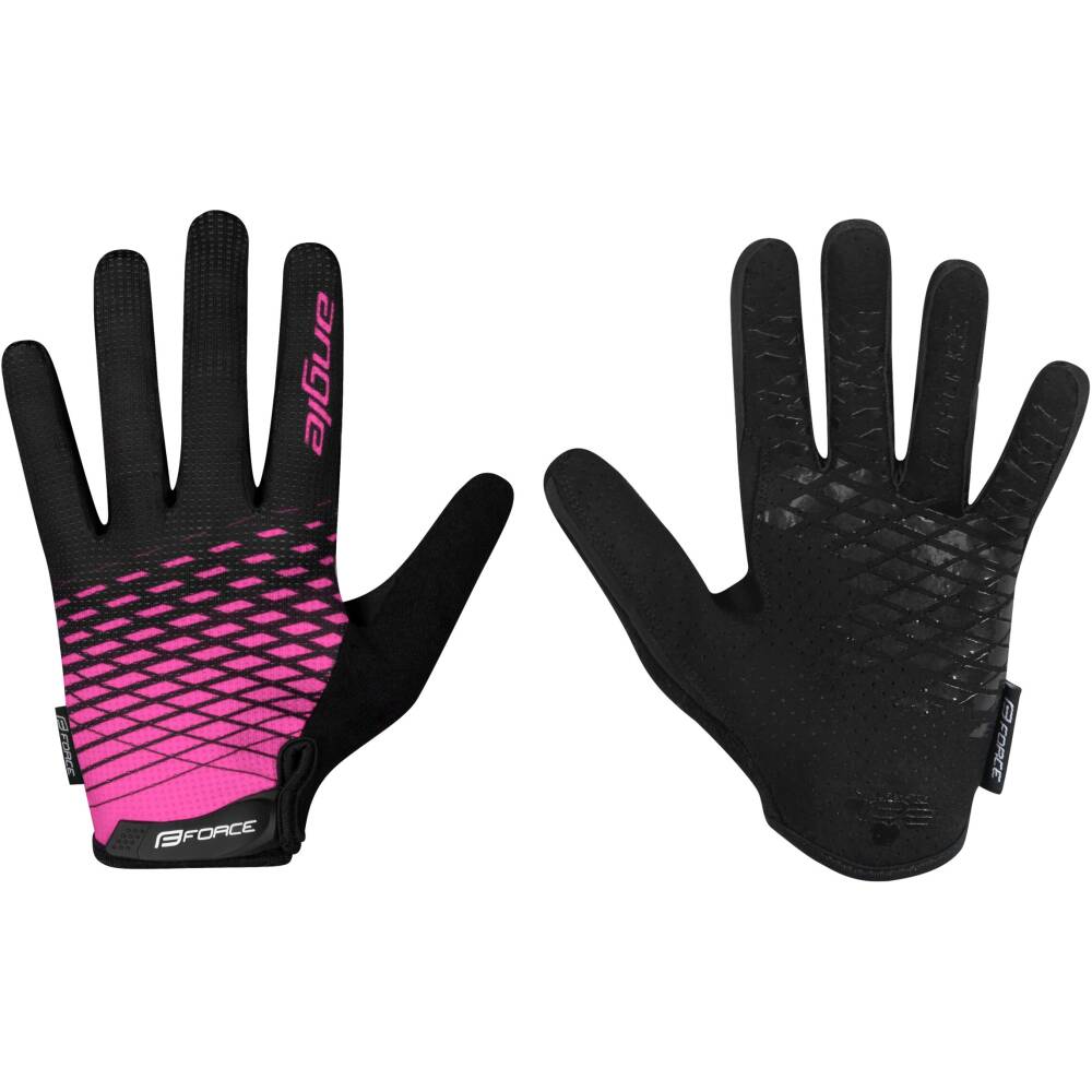 whole finger cycling gloves for MTB<br>velcro fastening<br>outer thumb side from soft terry for wiping the nose<br>perforated artificial leather on palm for better ventilation<br>upper side from breathable mesh<br>temperature rating +15 °C and above<br>material: 40% polyester