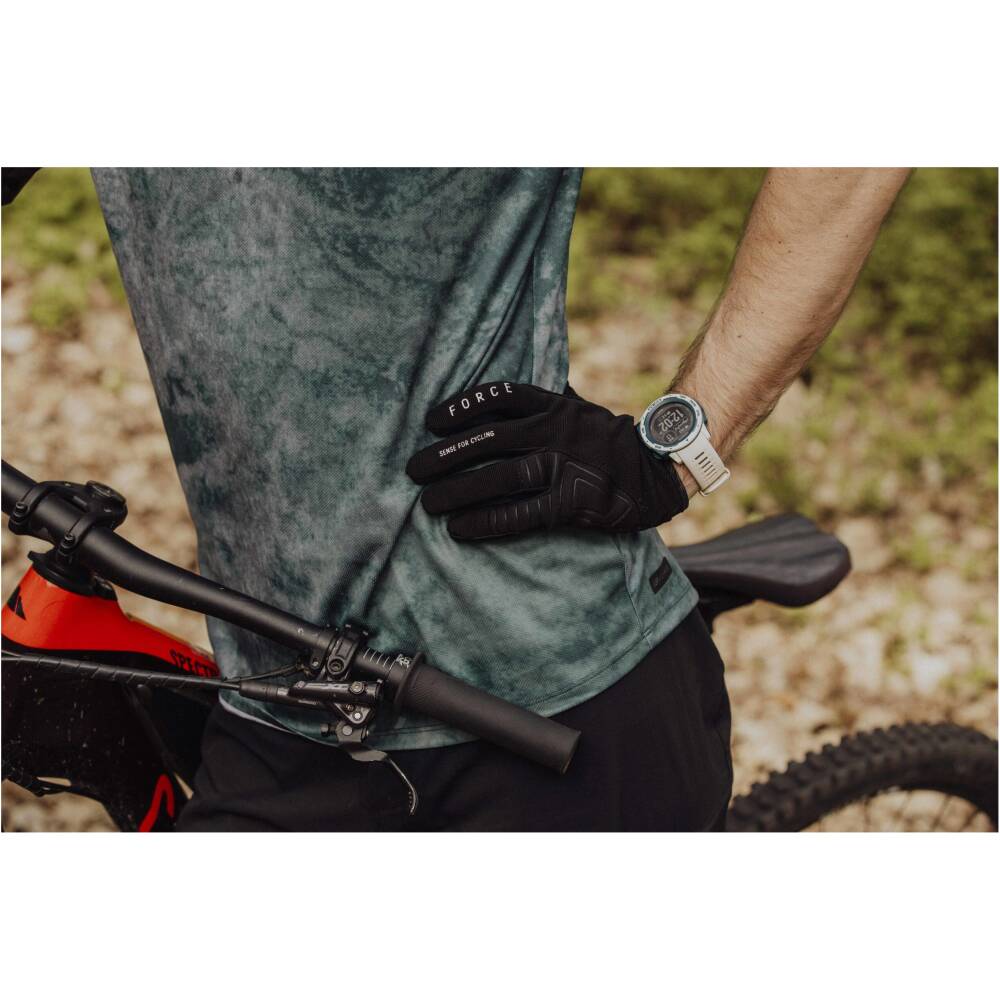 unisex<br>outer thumb side and palm with fingers from suede<br>reinforced grip area and palm<br>velcro fastening<br>can be used on a touch screen<br>index and middle fingers with anti-slip<br>designed for temperatures of +15 °C and above<br>material: 60% polyester