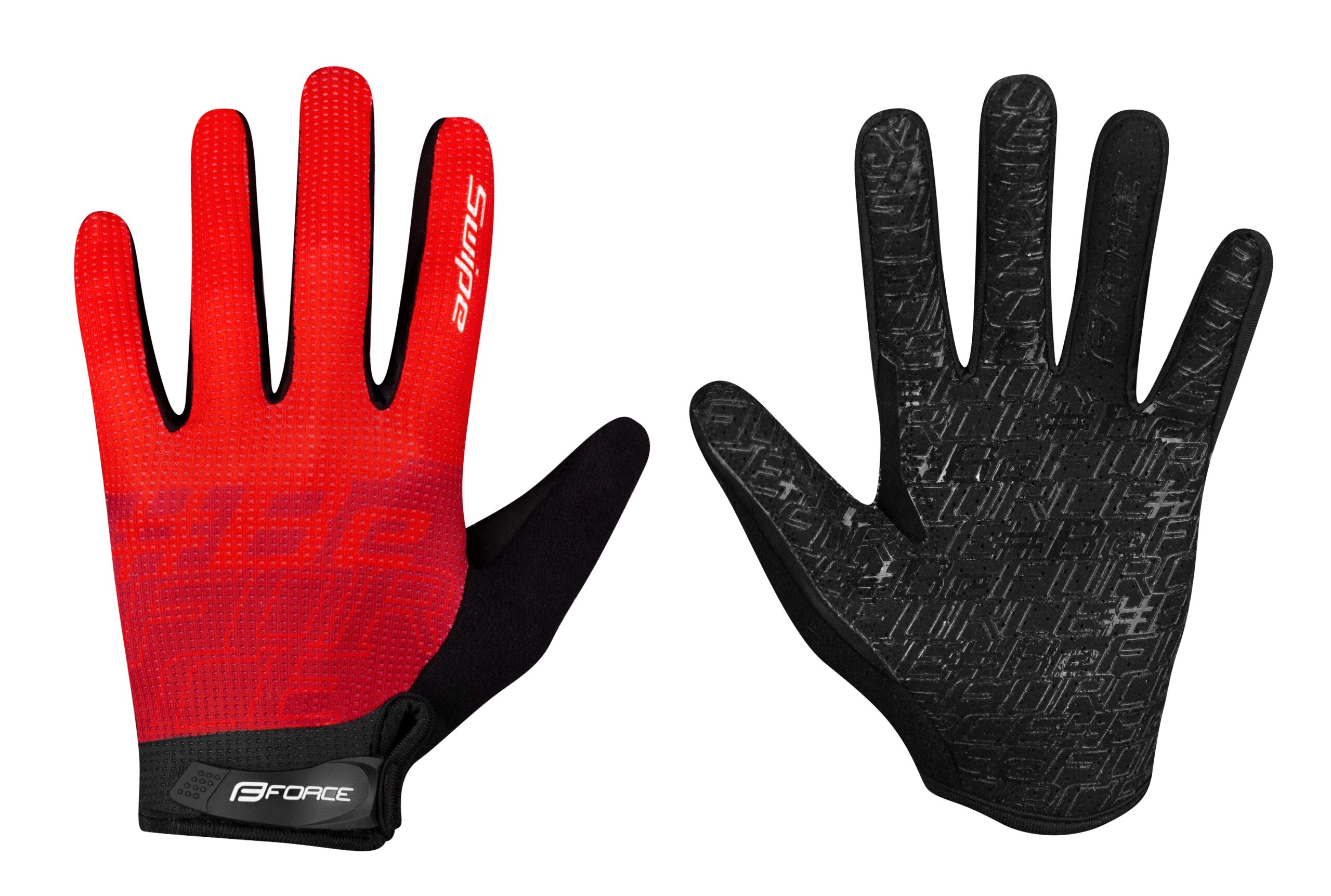 whole finger cycling gloves for MTBvelcro fasteningouter thumb side from soft terry for wiping the noseperforated artificial leather on palm for better ventilationupper side from breathable meshtemperature rating +15 °C and abovematerial: 40% polyester