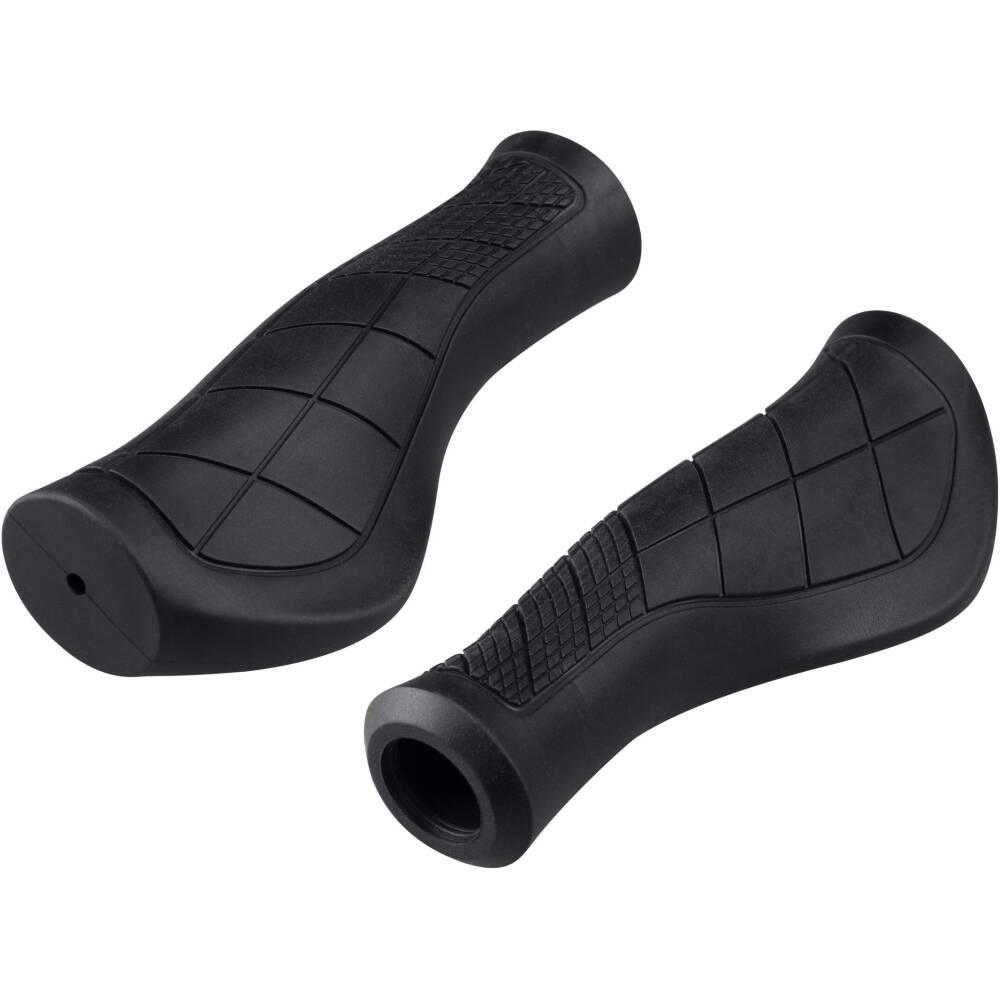closed rubber grips without plugs<br>ergonomically shaped<br>inner diameter: 22