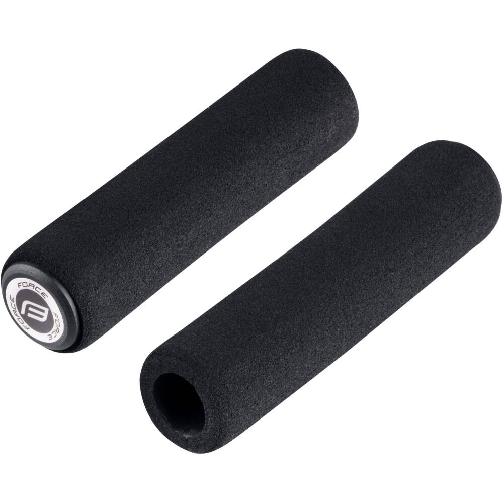 foam grips with FORCE plugs<br>inner diameter: 20 mm<br>length: 130 mm<br>weight of 1 pair: 35 g<br>price is for 1 pair<br>sale of 5 pairs<br>packed in a polybag