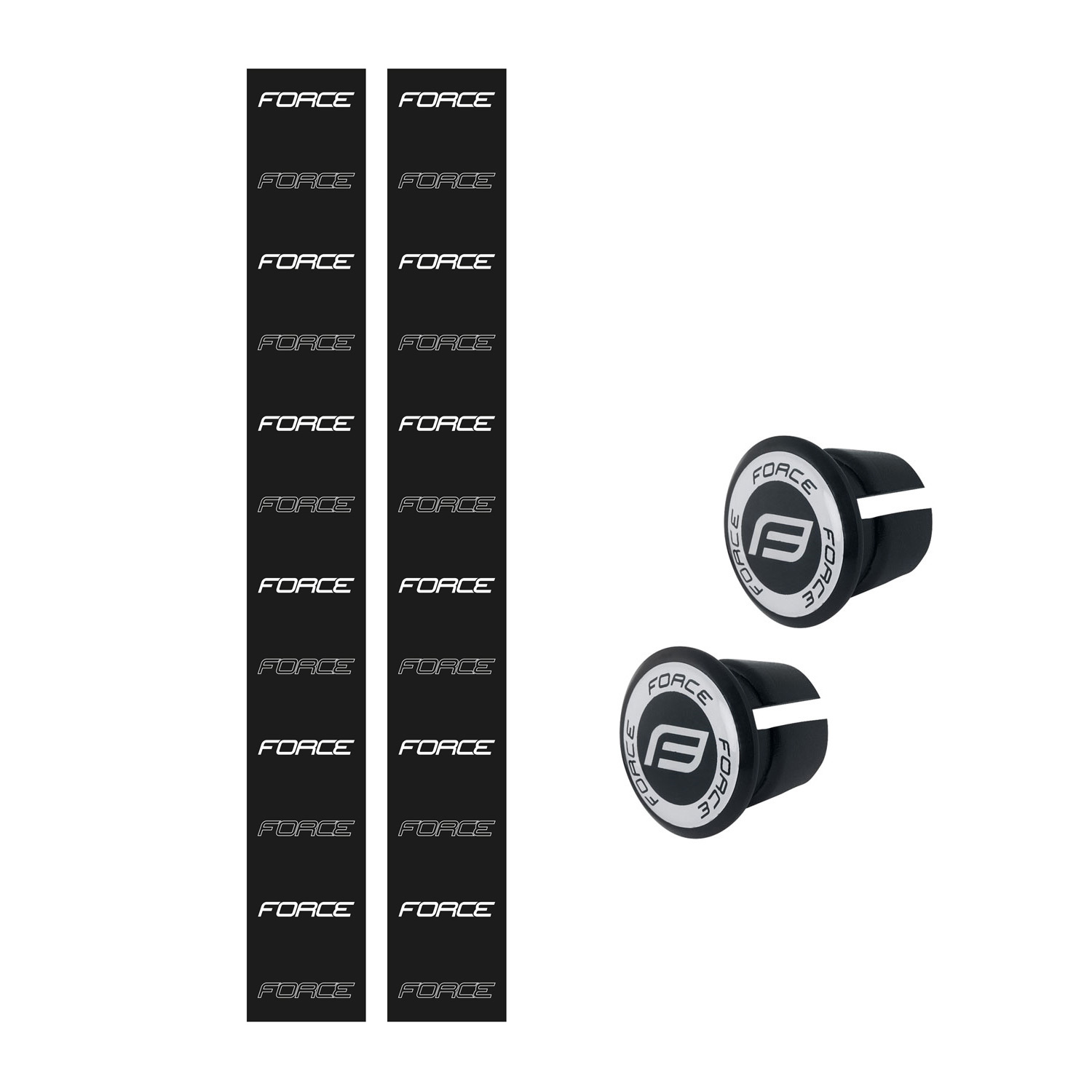 self-adhesive with FORCE handlebar plugs and finishing tapematerial: EVA 70%/