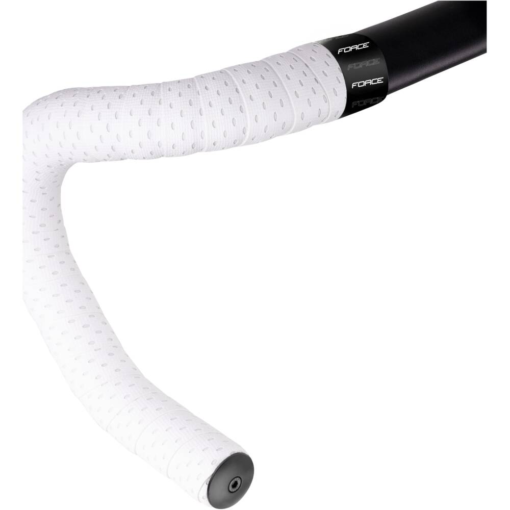 self-adhesive<br>improved metal plugs<br>surface finish to support safety grip<br>with FORCE handlebar plugs and finishing tape<br>material: EVA 50%/PU 50% <br>dimensions: 2x rolls (length 1930 mm