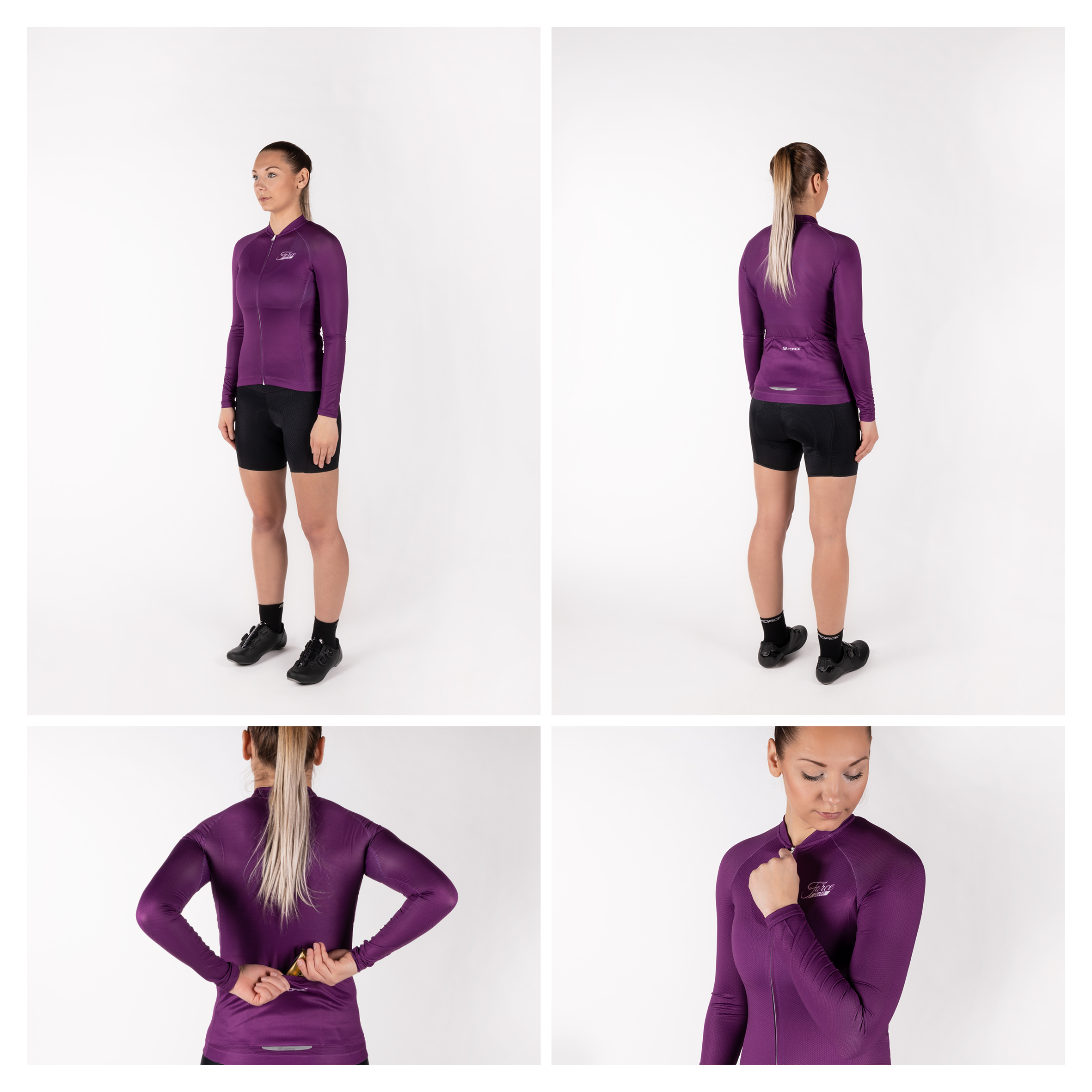 3 rear pocketselastic rubber hem with anti-slip siliconereflective features