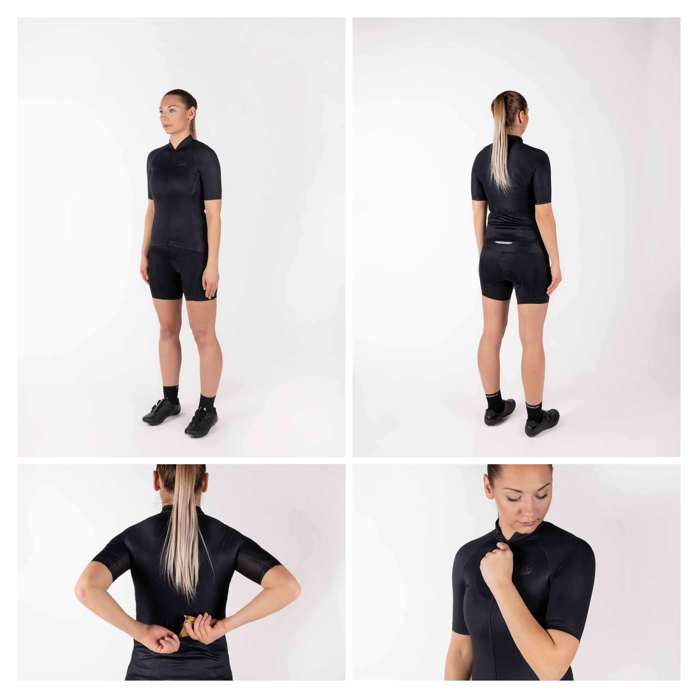 3 rear pocketselastic rubber hem with anti-slip siliconereflective features