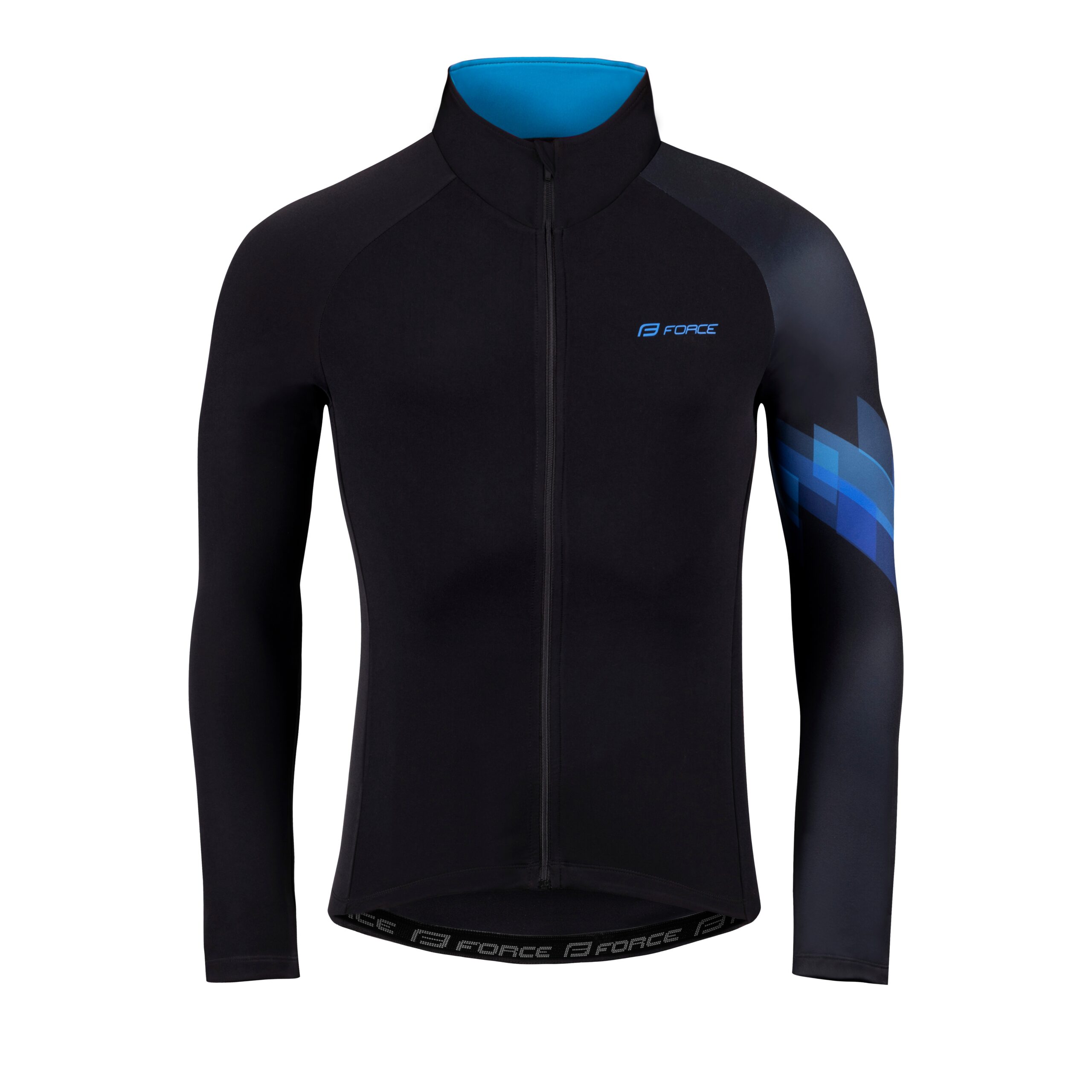insulated jersey with long sleevesfull length zip fastening