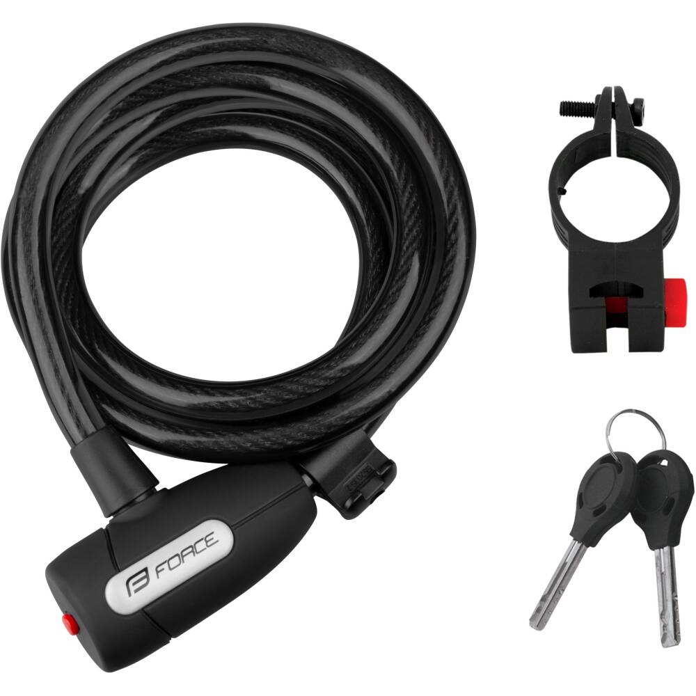 <p><font color="#ff0000">This product has been discontinued and is replaced by the product with code 4916038.<br></font><br>cable spiral lock FORCE<br>cable length: 180 cm