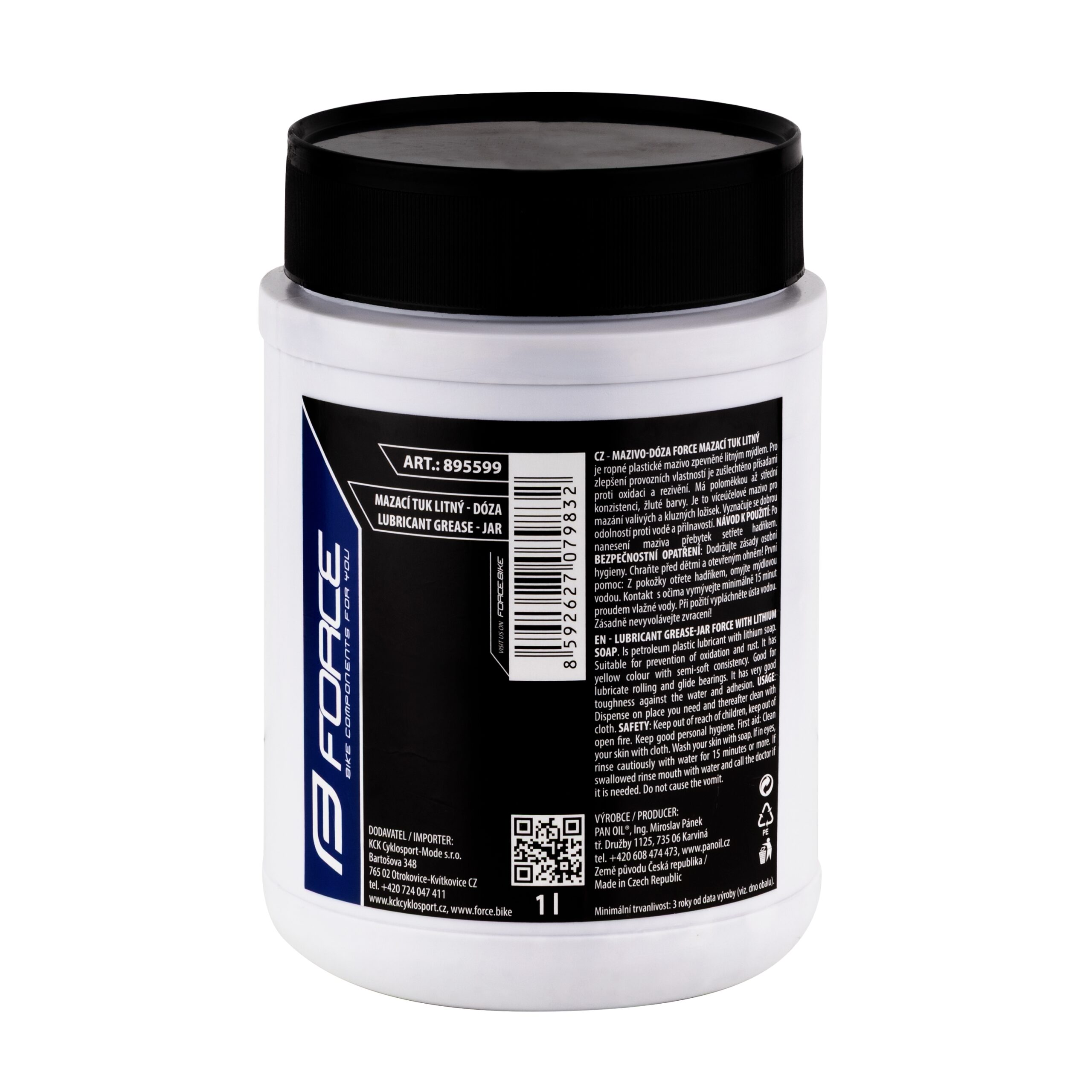 yellow greaser FORCE jar - petroleum with lithiumsuitable for metal plain and rolling bearings