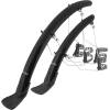 set of mudguards front + rear long (with plastic end caps)<br>IDEAL SOLUTION FOR CARBON FRAMES<br>designed for 28" ROAD wheels <br>width of mudguard: 38 mm<br>material: PET with two-piece steel brackets<br>weight (incl. struts and end caps): 355 g<br>packed in polybag