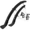 set of mudguards front + rear long (with plastic end caps)<br>IDEAL SOLUTION FOR CARBON FRAMES<br>designed for 28" ROAD and TREKKING wheels<br>width of mudguard: 42 mm<br>material: PET with two-piece steel brackets<br>weight (incl. struts and end caps): 370 g<br>packed in polybag