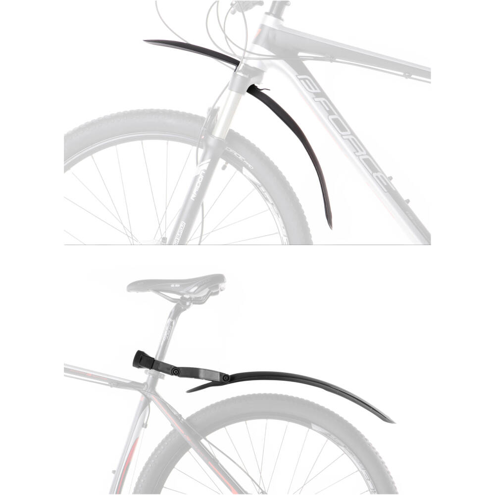 5"/ 29" wheels<br>with different fork reductions <br>release lever on the bracket<br>mounting on the seatpost with plastic wheel-lock<br>for suspension forks (inner diameter 21-33 mm)<br>seatpost diameter range: 22 mm - 31
