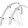 set of mudguards front + rear<br>designed for 28" TREKKING wheels<br>width of mudguard: 48 mm<br>material: PET with two-piece steel brackets<br>weight: 530 g<br>in some cases it is necessary to adjust the length of the struts by shortening<br>packed in polybag<br>made in Italy
