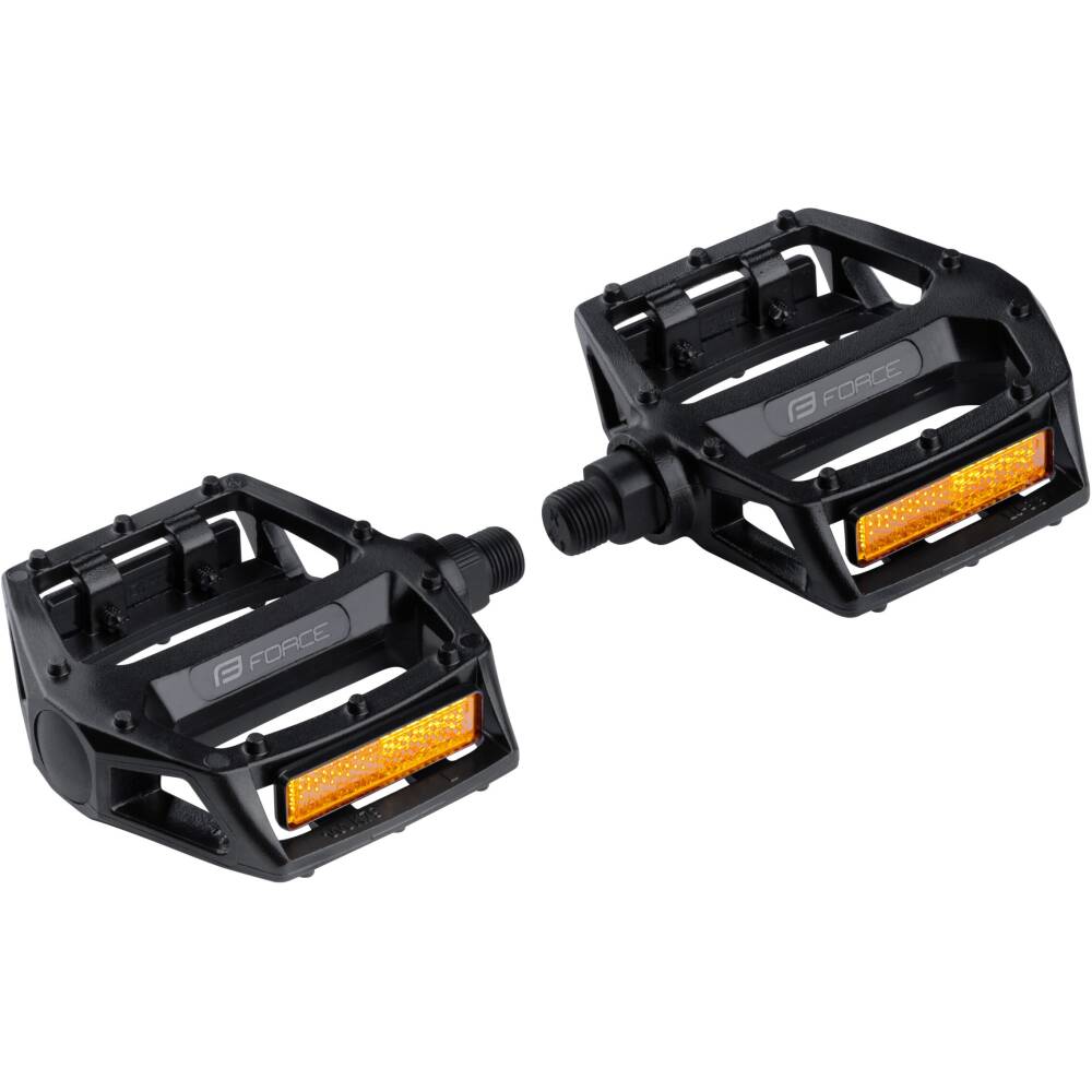 ball bearings<br>with anti-slip pedal surface and pins<br>alloy body of the pedal<br>platform size: 110x105x30 mm<br>weight of 1 pair: 486 g<br>packed in polybag