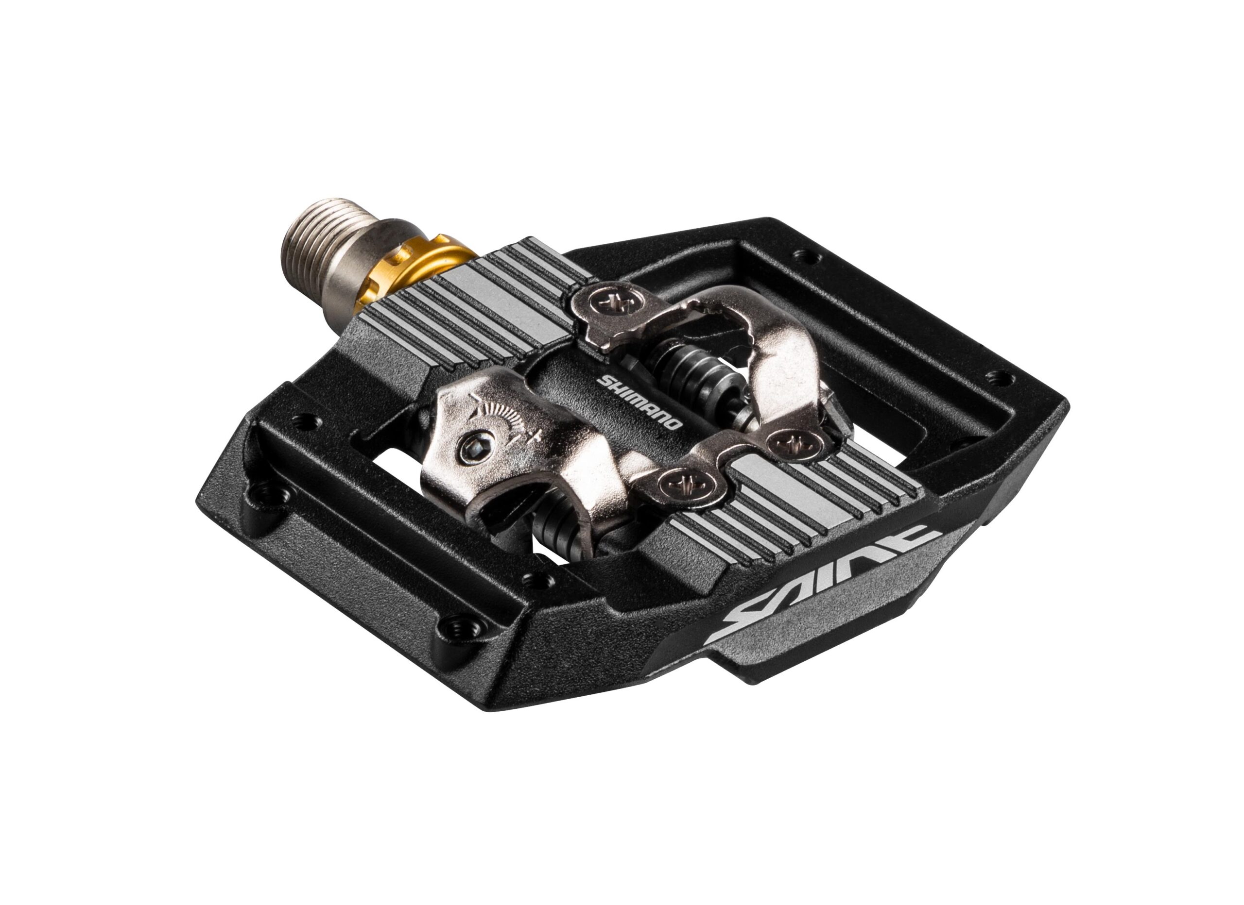 MTB SPD pedály pro agresivní sjezdaře a enduro jezdceproti předchozímu modelu M820 nabízí ještě vyšší odolnost osyširoká základna pedálu pro lepší stabilitu nohy na pedálutenčí tělo pedálu pro nižší výšku došlapu a lepší odstup od překážekčtyři výškově nastavitelné kolíky pro lepší záběr i bez upnutí pevná a odolná utěsněná CrMo osazapouzdřené kompaktní bezúdržbové ložiskovčetně zarážek SM-SH51hmotnost: 546 g (pár)