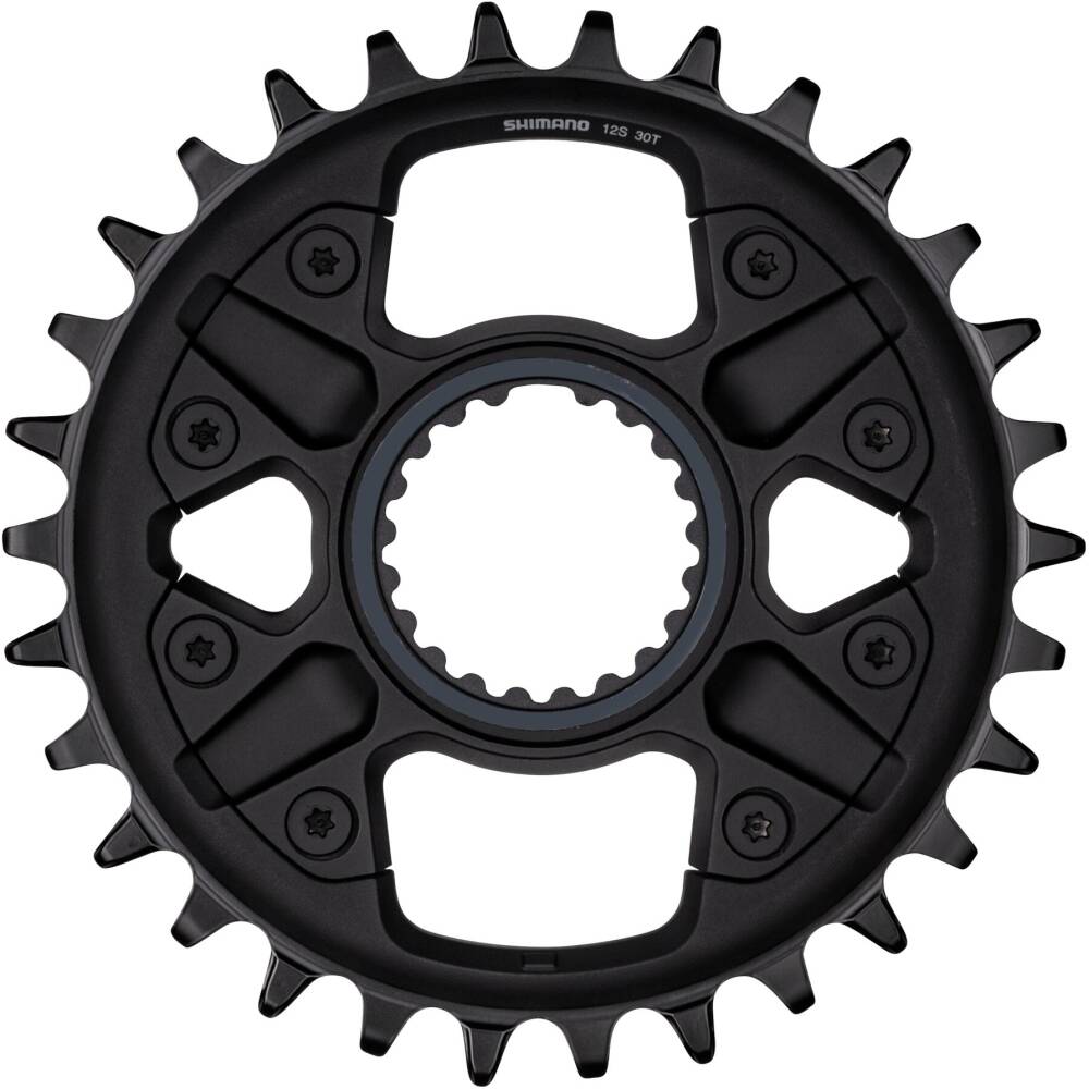 převodník 30 zubů pro 12 kolo<br>určeno pro kliky s jednopřevodníkem FC-M6100/20/30<br>Fe slitina + GF kompozit<br>černý