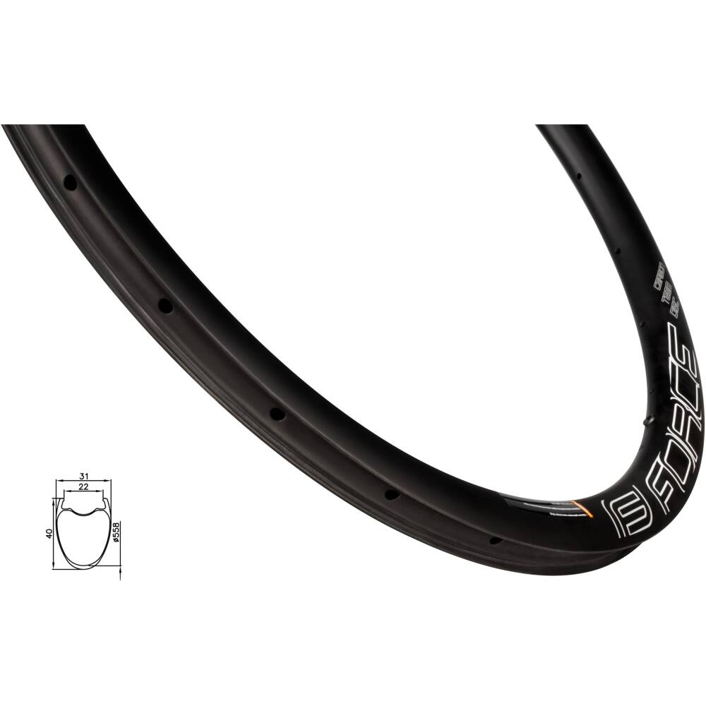 rim GRAVEL carbon tyre 24 holes Tubeless ready<br>for external nipples and two cross on both side <br>height: 40mm
