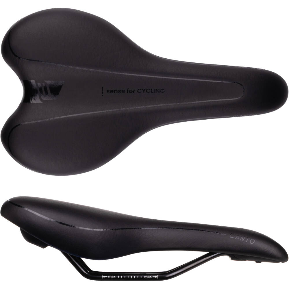 Alternative view of saddle FORCE CANTO sport UNI, black