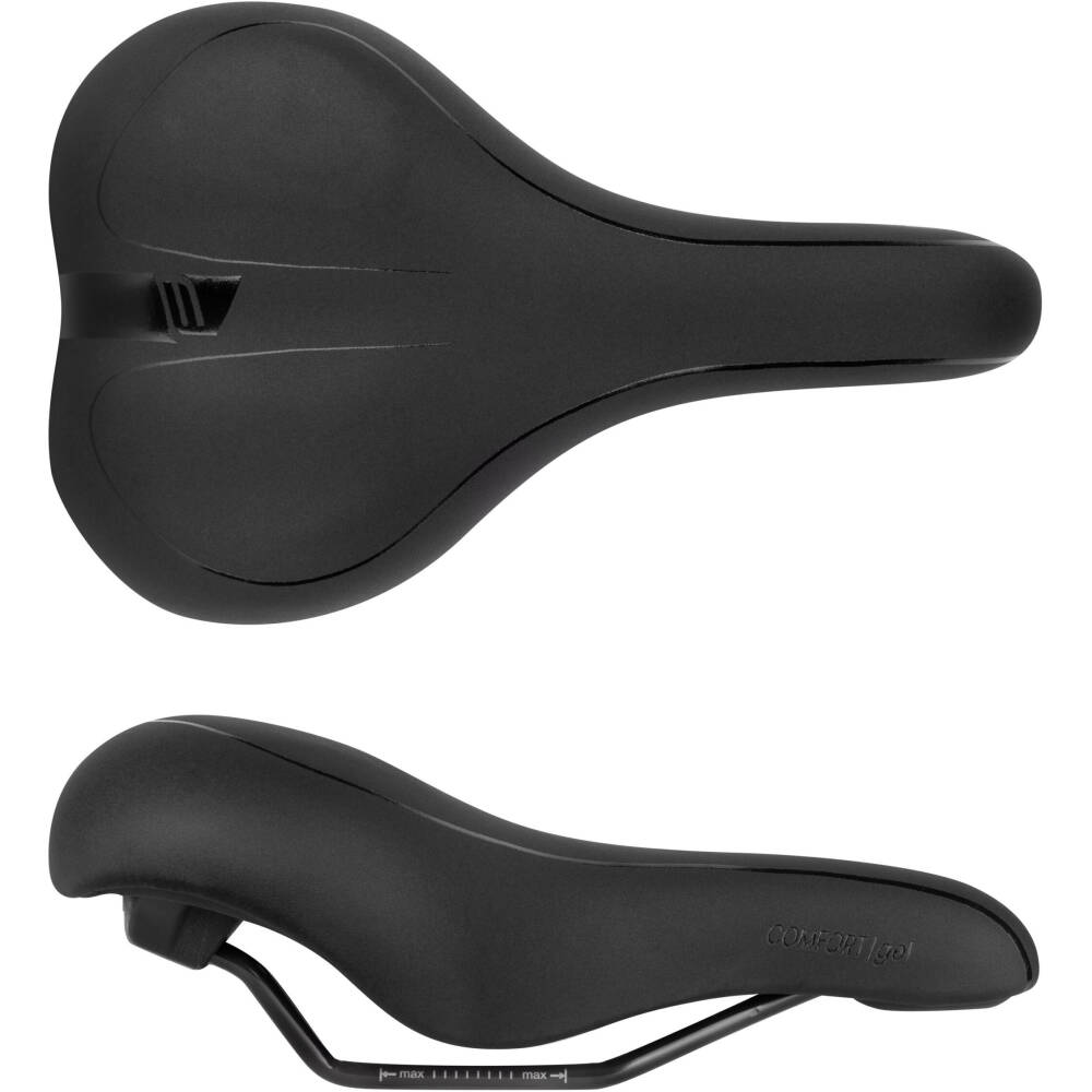 Alternative view of saddle FORCE COMFORT GEL MAN tourist, black