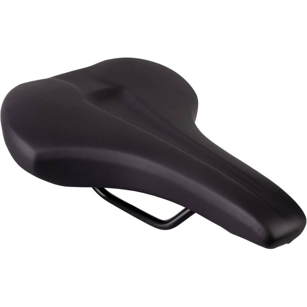 without seatpost clamp<br>seat platform: PPE<br>steel rails without scale<br>material: artificial leather<br>padding: MEMORY FOAM<br>size: 250 x 170 mm<br>weight: 311 g<br>packed in polybag<br>Made in EU<br>