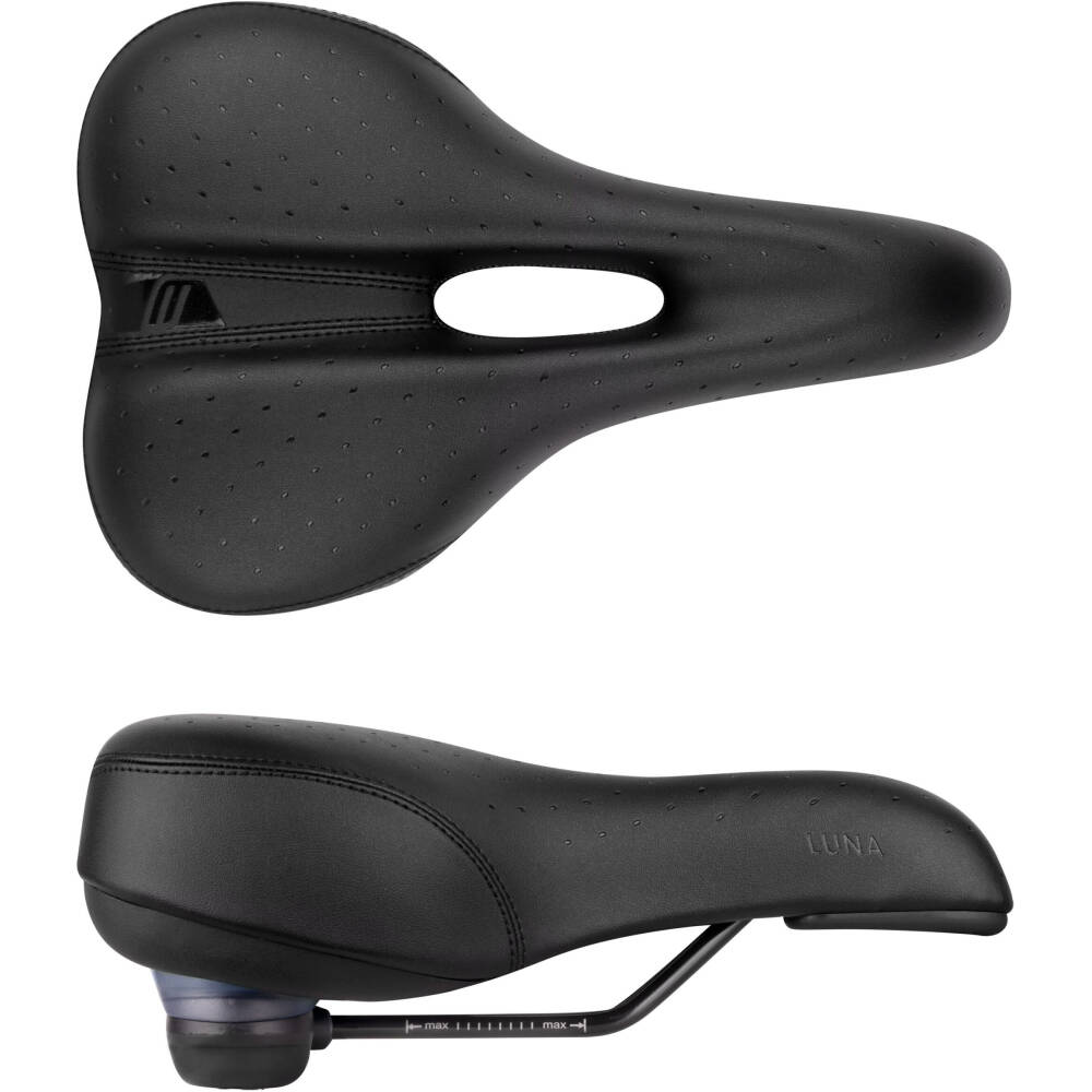 Alternative view of saddle FORCE LUNA UNI tourist,with elastomers