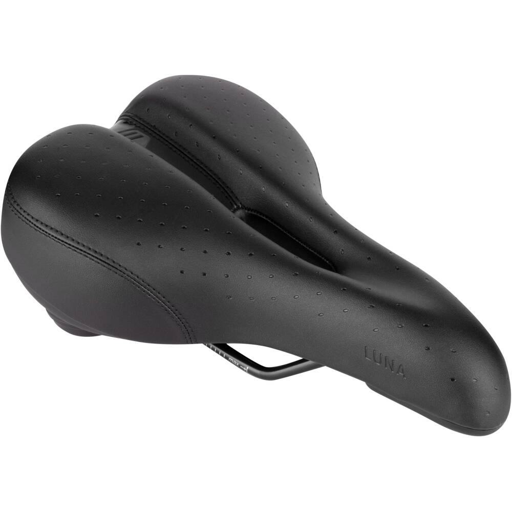 saddle with elastomer suspension and vent hole<br>printed FORCE logo<br>does NOT include seatpost clamp<br>seat platform: nylon<br>steel rails with scale<br>material: PU - polyuretan<br>size: 250 x 175 mm<br>weight: 596 g<br>packed on FORCE card