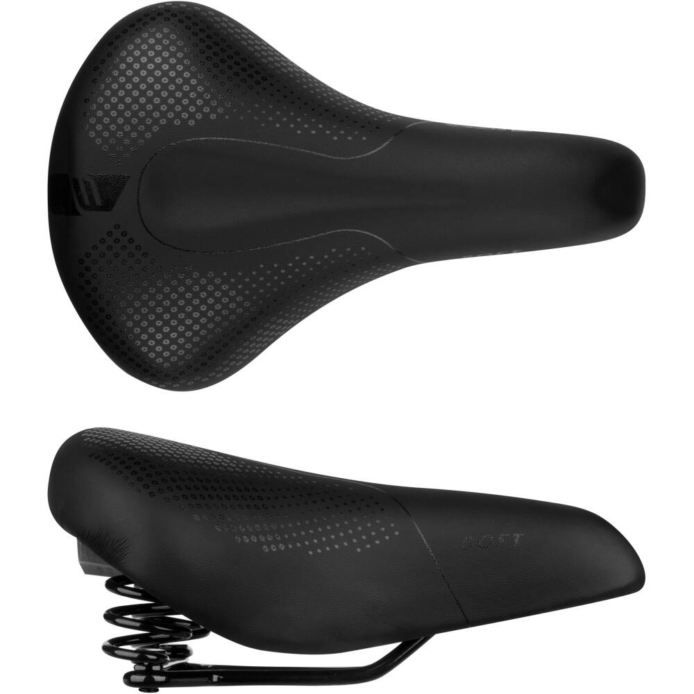 Alternative view of saddle FORCE SOFT UNI with spring, black