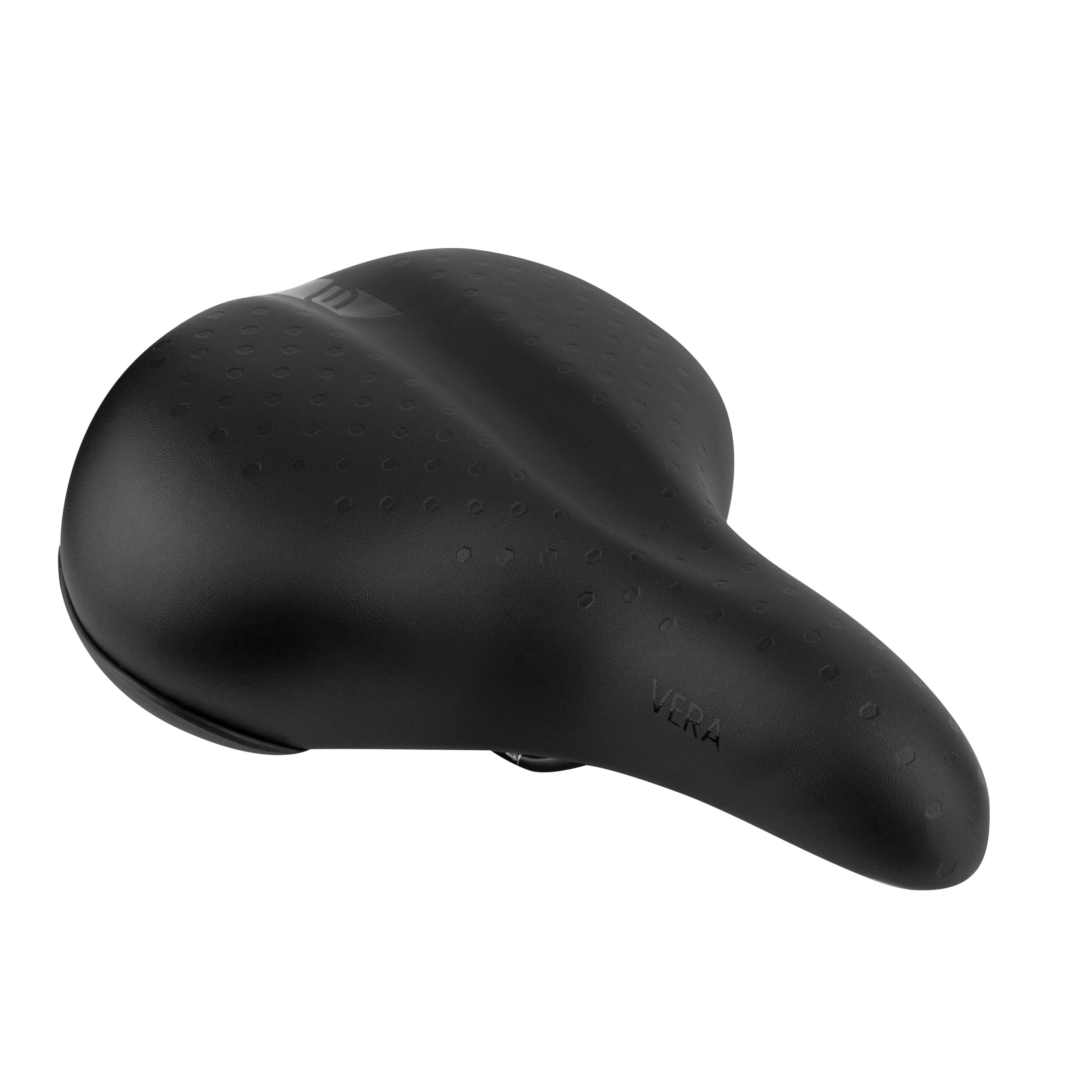 saddle with elastomer suspensionprinted FORCE logodoes NOT include seatpost clampseat platform: nylonsteel rails with scalematerial: PU - polyuretansize: 240 x 210 mmweight: 535 gpacked on FORCE card