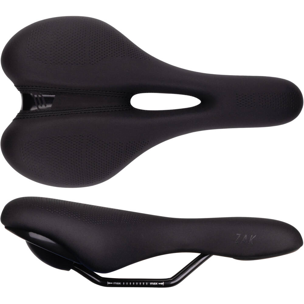 Alternative view of saddle FORCE ZAK tourist MAN, matt black