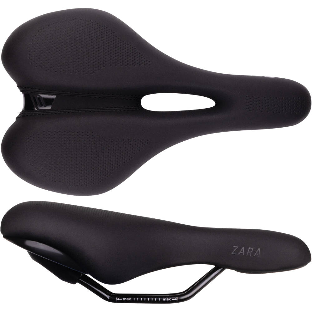 Alternative view of saddle FORCE ZARA ladies tourist,matt/glossy black