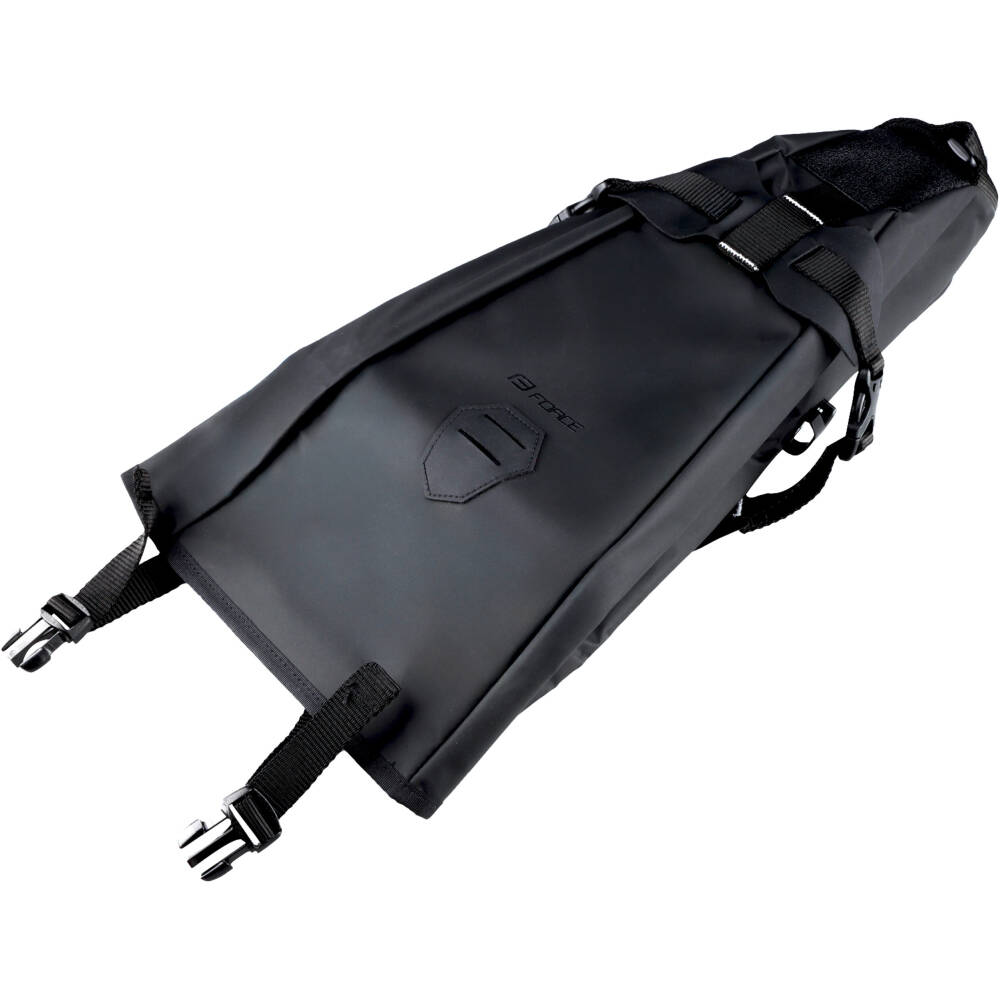 <strong>this bag is not waterproof !<br></strong>fastening the bag on straps with buckles and velcro fastener<br>easily washable Tarpaulin material<br>the handle on the rear flasher<br>length: 39cm