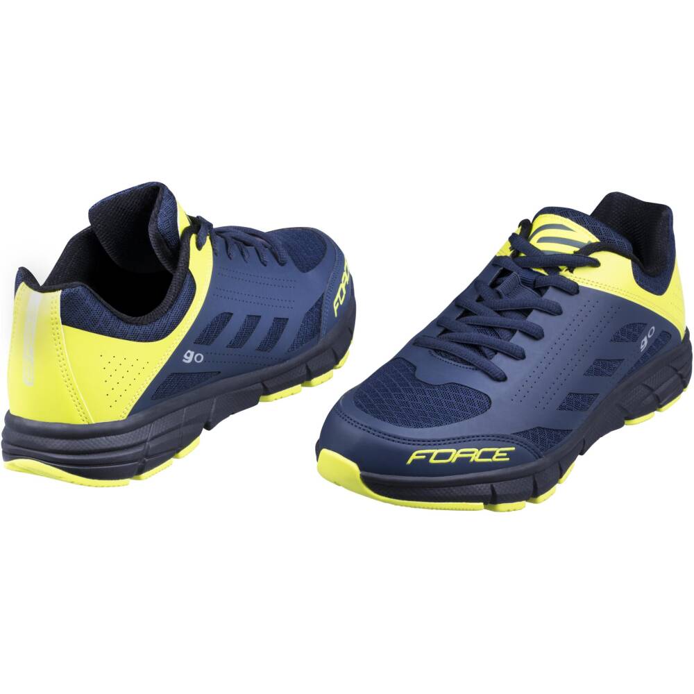 Alternative view of shoes FORCE MTB GO, blue-fluo