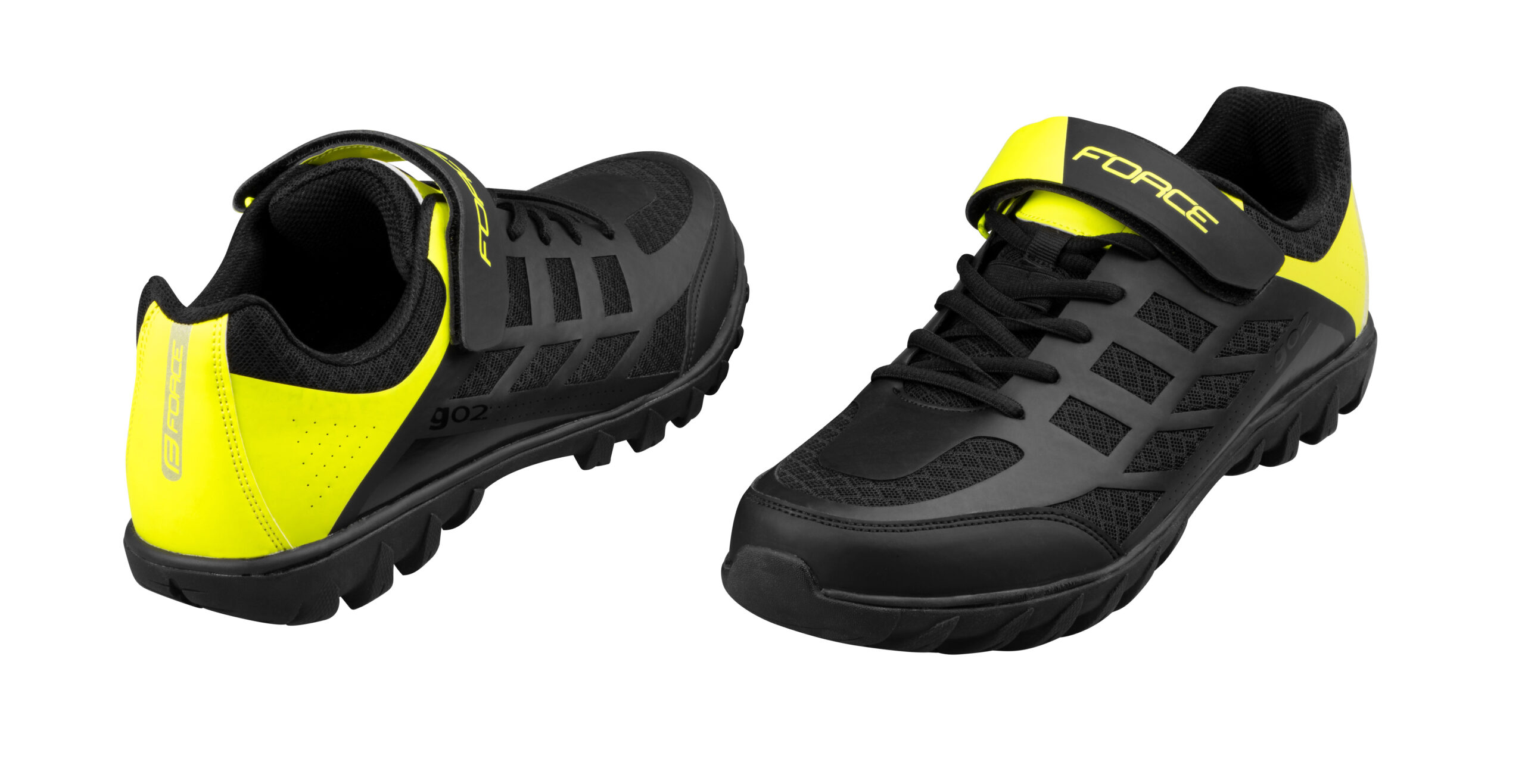 shoes FORCE MTB GO2, black-fluo - Image 2