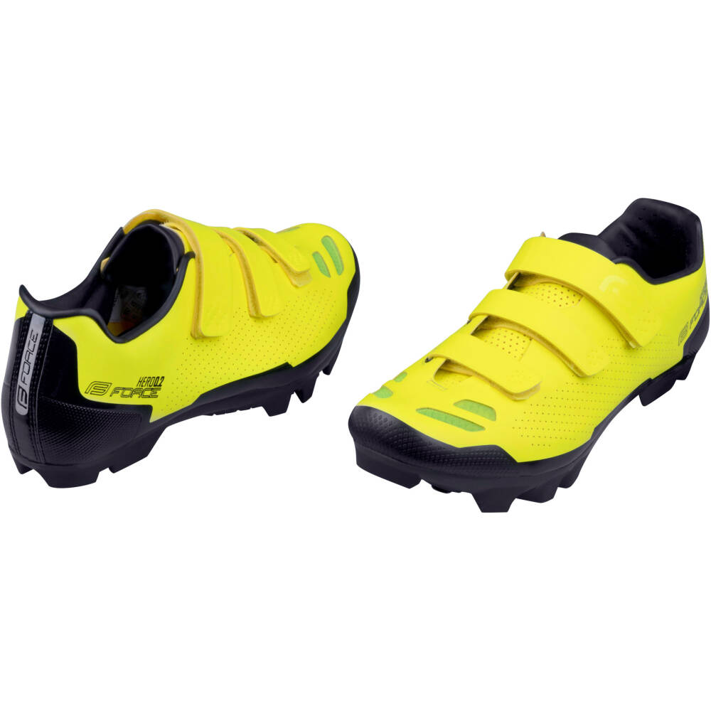Alternative view of shoes FORCE MTB HERO 2, fluo